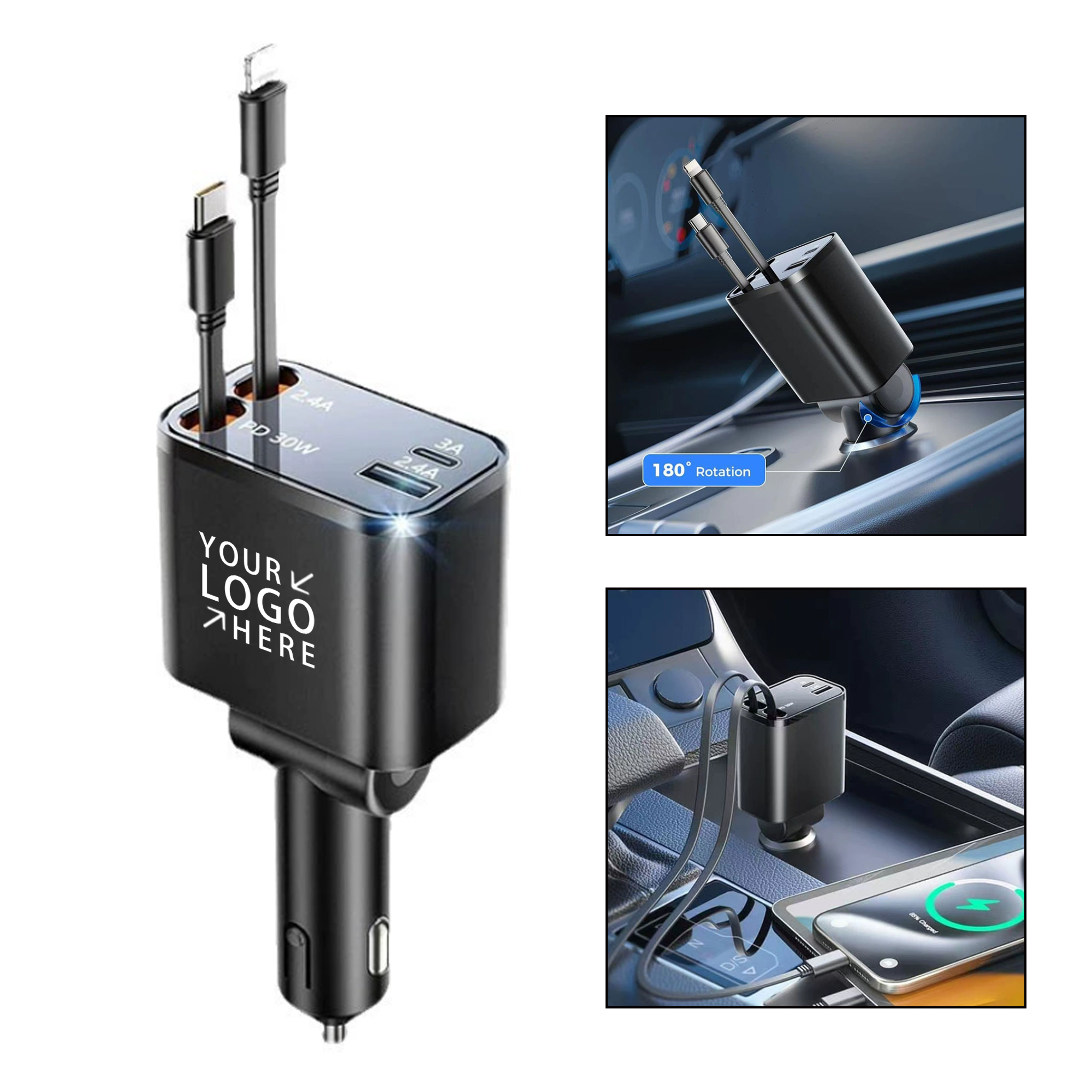 4 in1 Fast Charging Car Charger 2