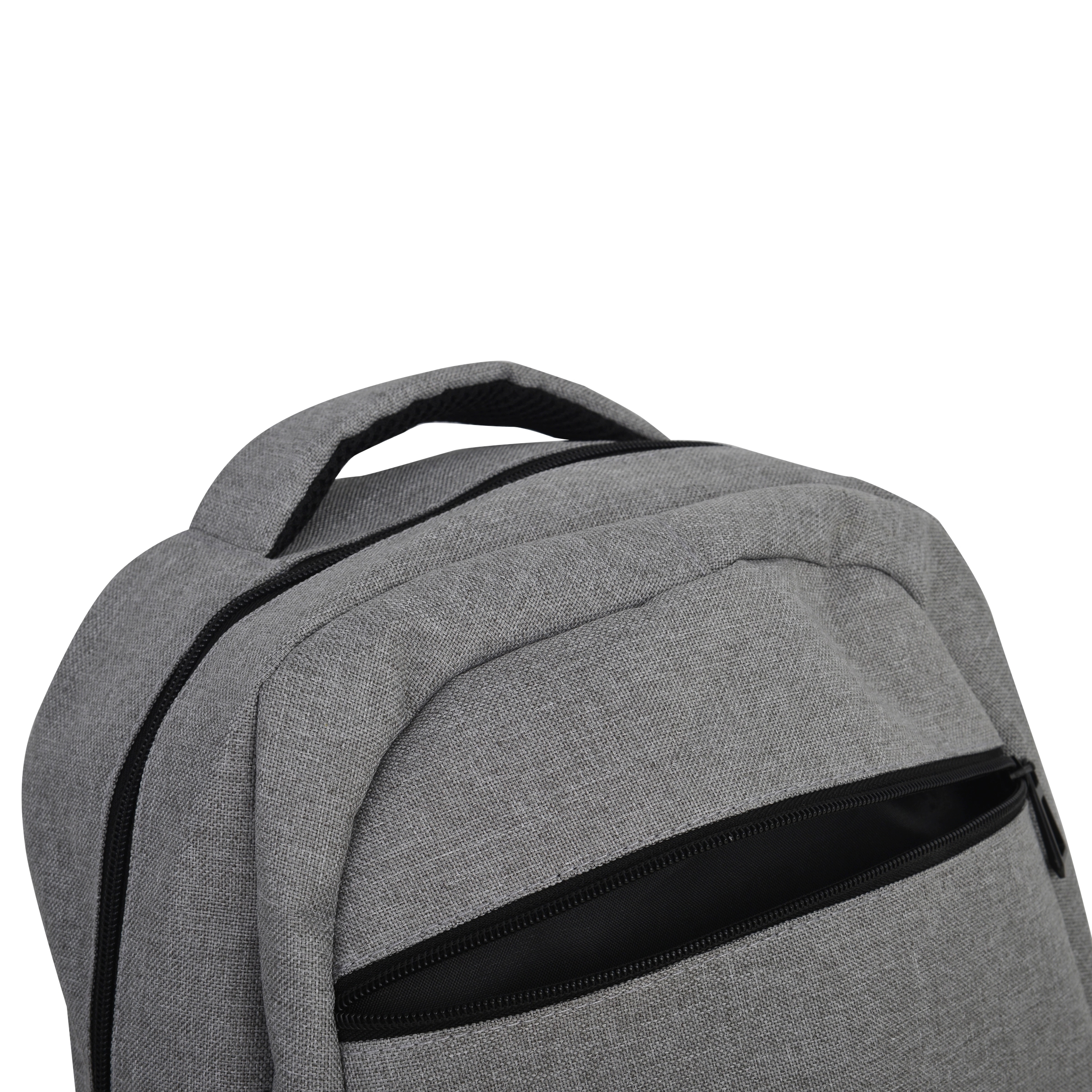 15.6" Laptop Backpack in Premium Melange Light Gray 3