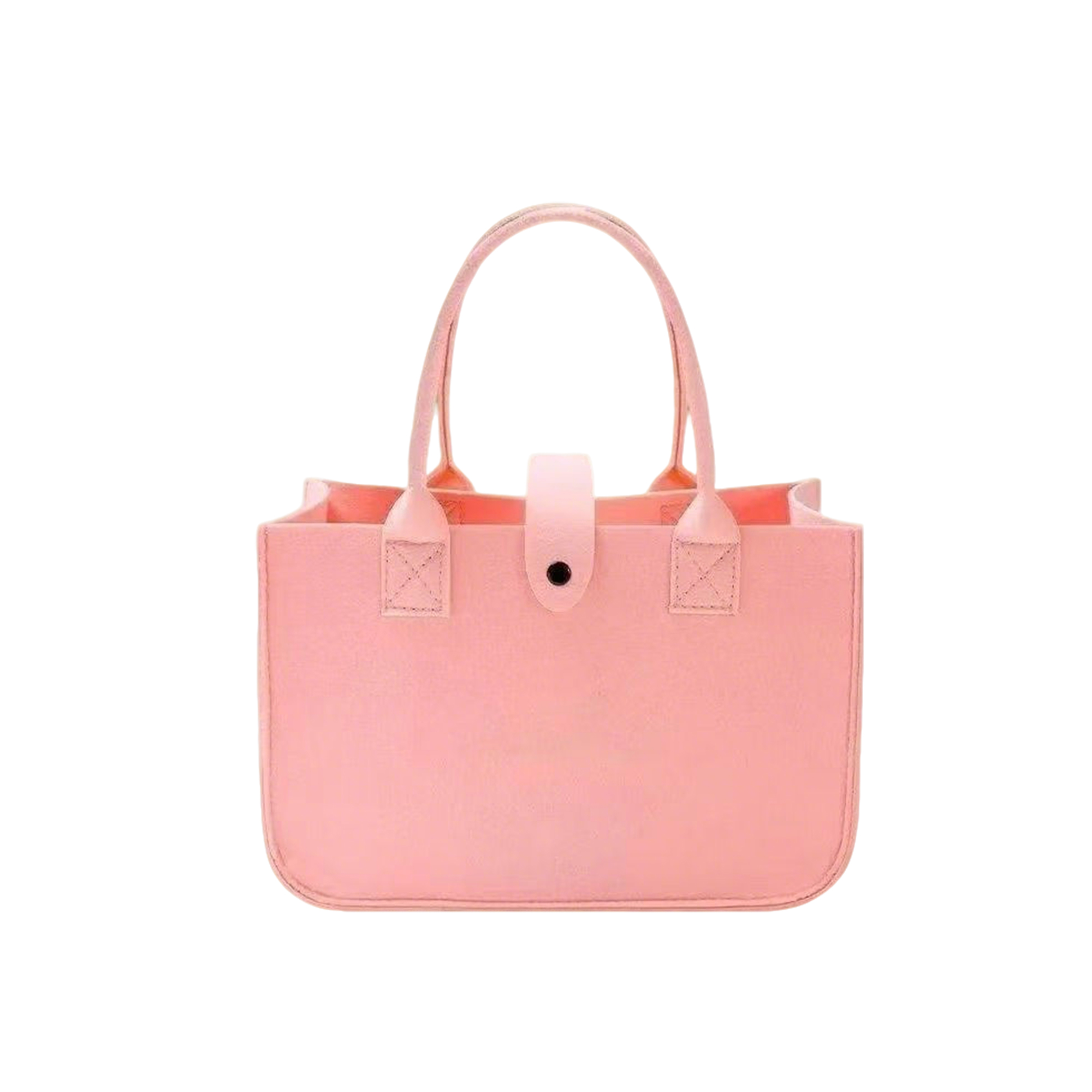 Structured Felt Utility Tote With Buckle Closure 19