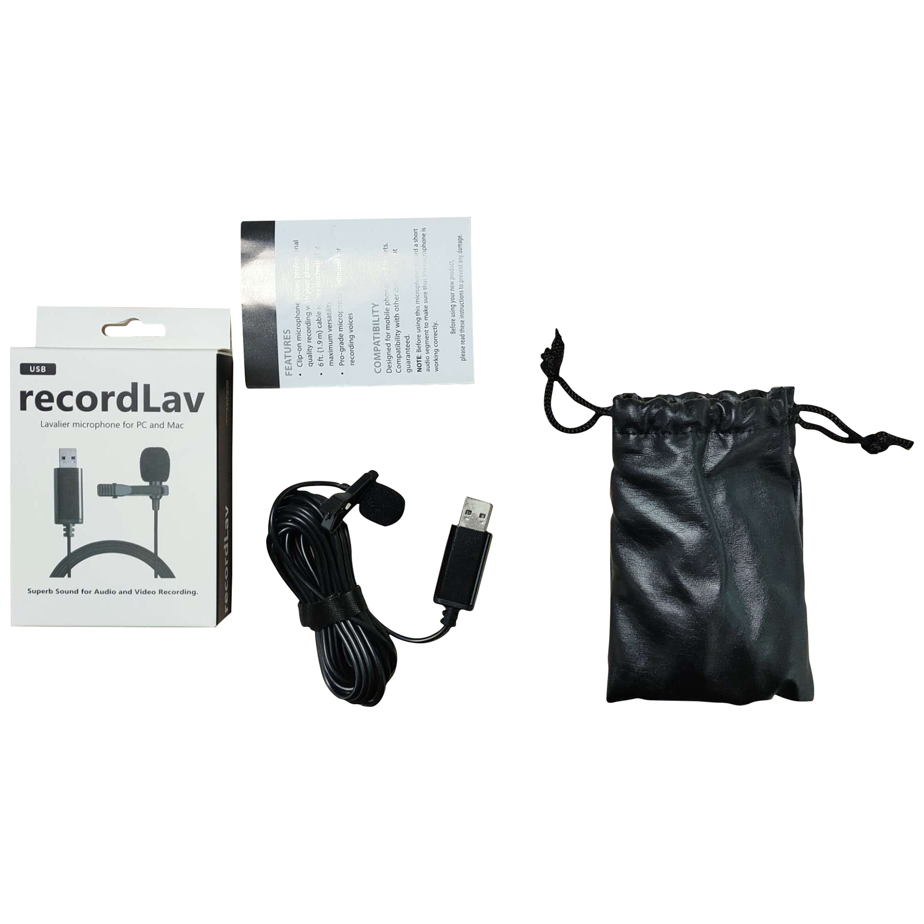 Metal USB Lapel Microphone Clips On Perfect For Video Conference 5