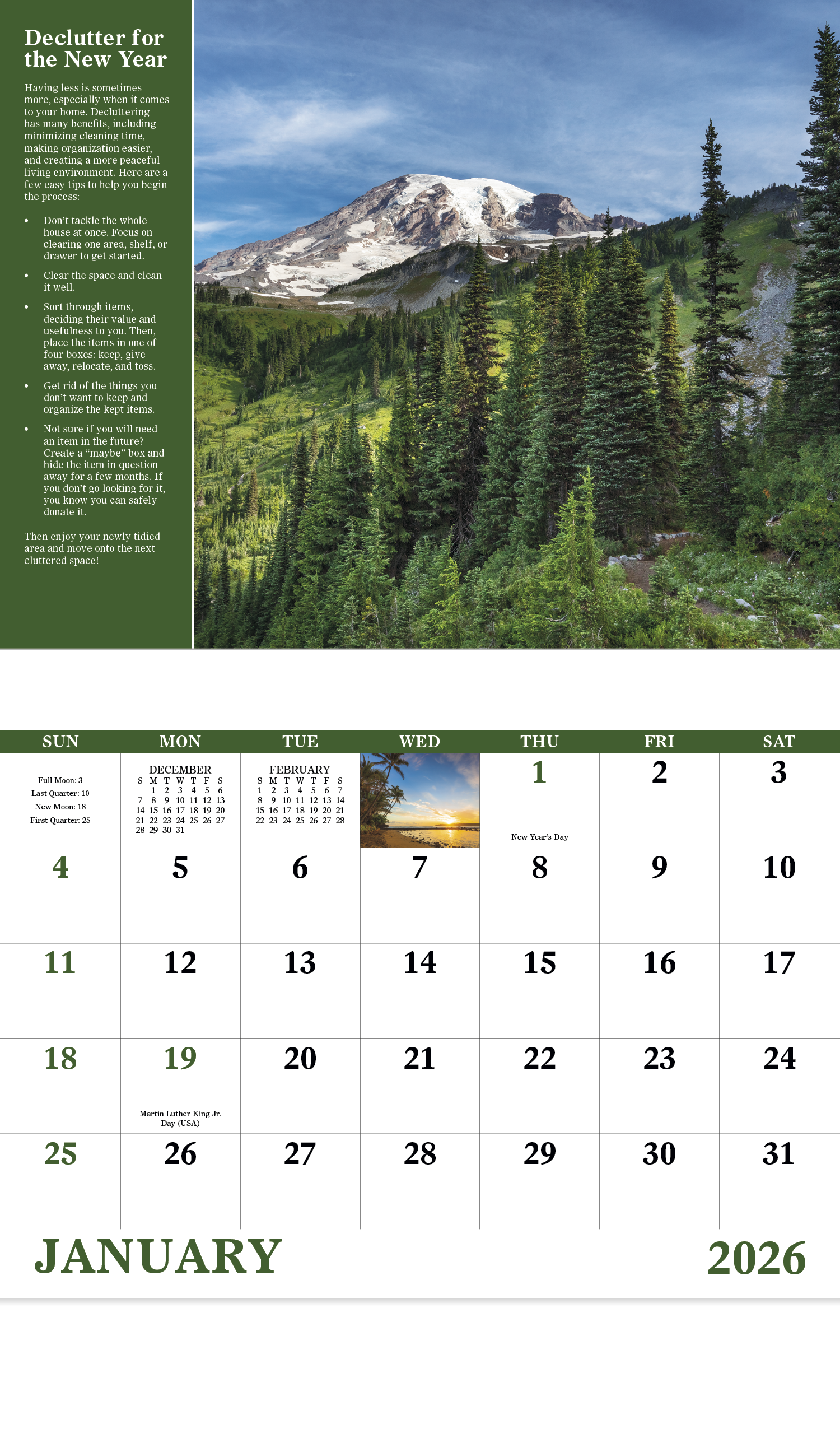 Good Value™ Healthy Living - Stapled Calendar 17