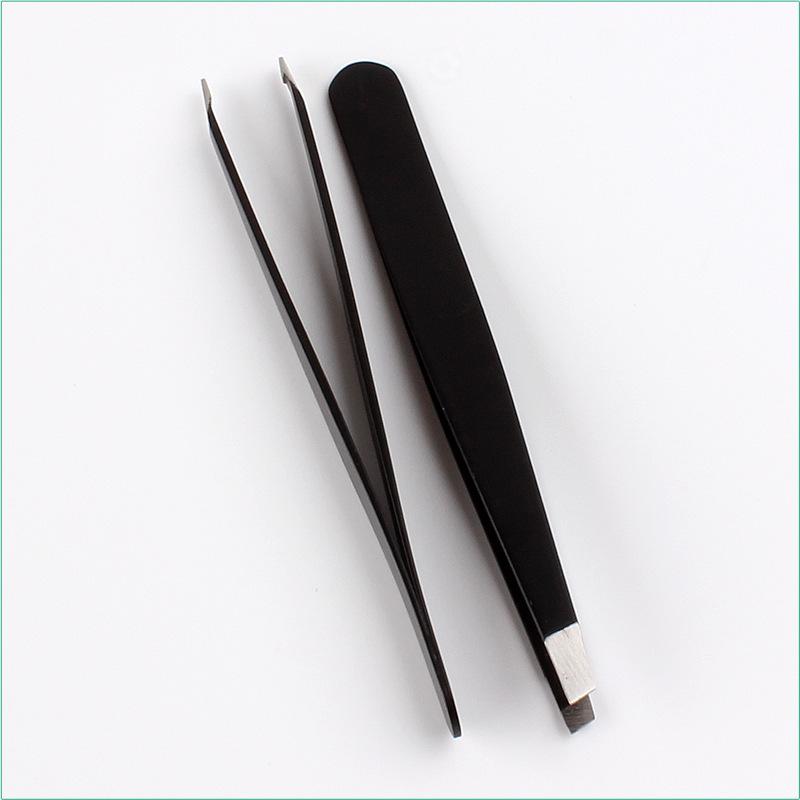 Customized Private Label Stainless Steel Eyelash Eyebrow Tweezer 5