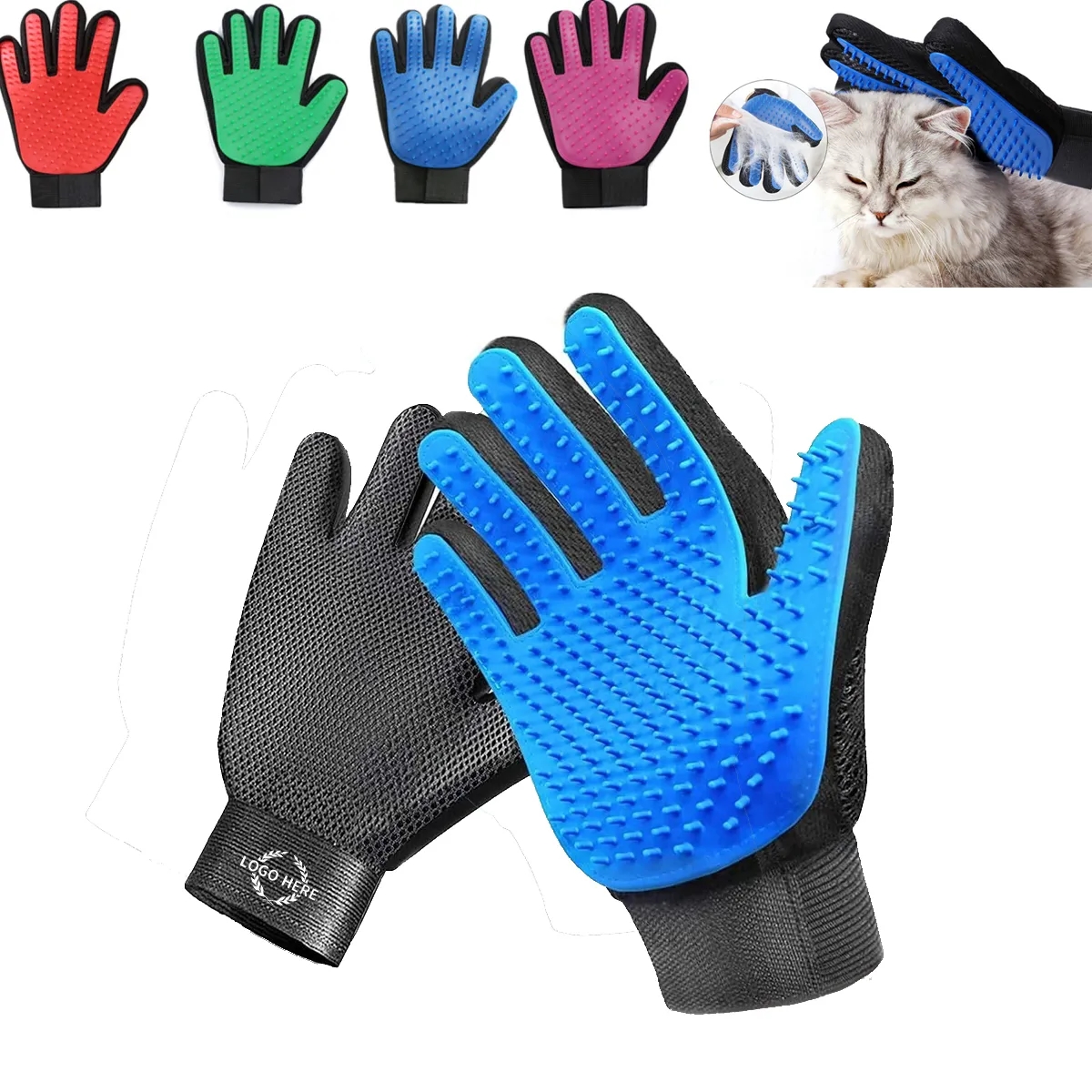 Pet Grooming Glove Hair Remover Brush 3