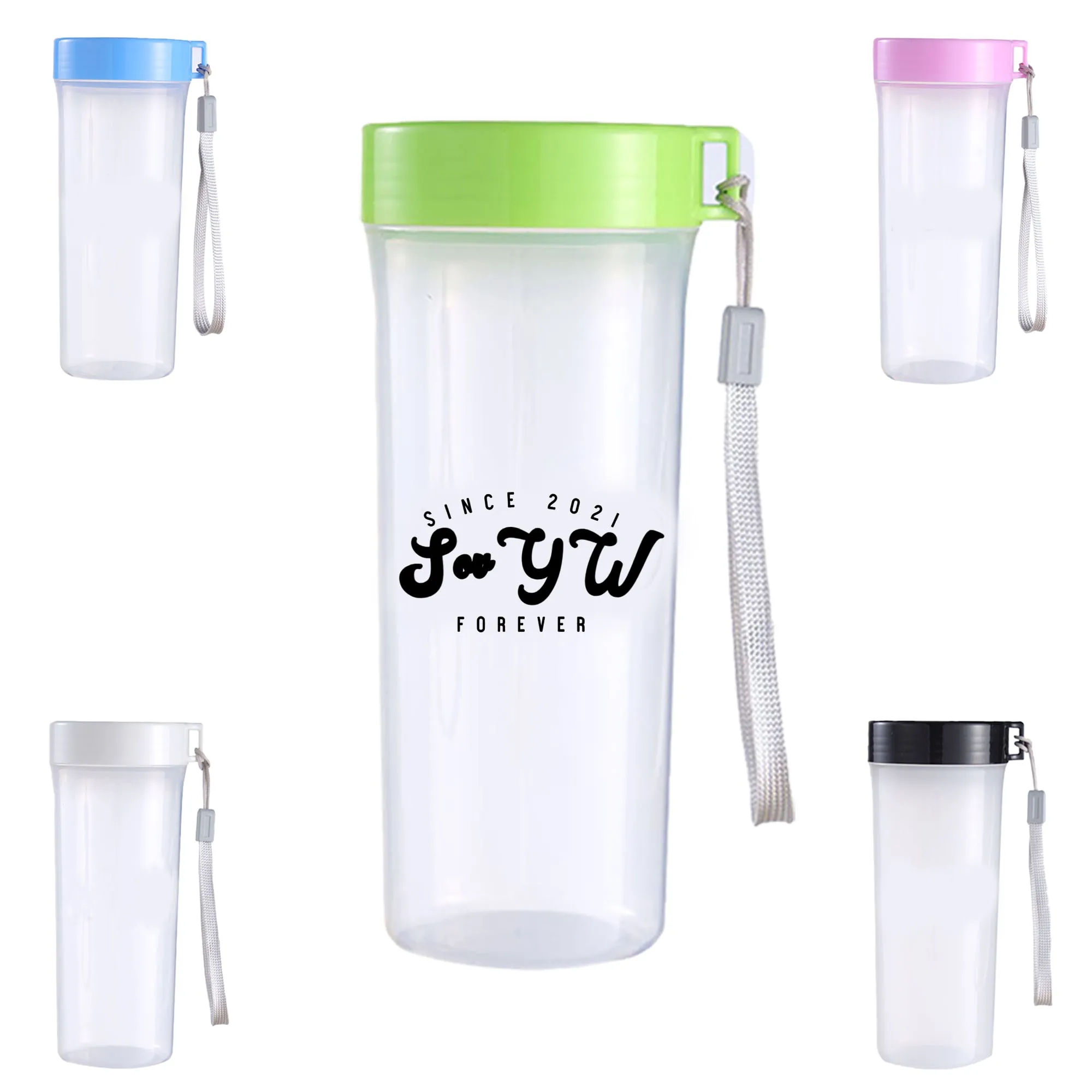 17 OZ Clear Travel, Sports Mug with Lid