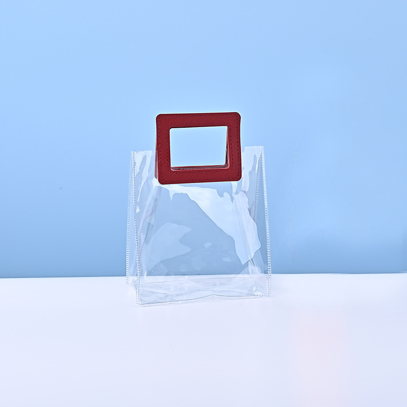 Square Handle Clear Handbag 7