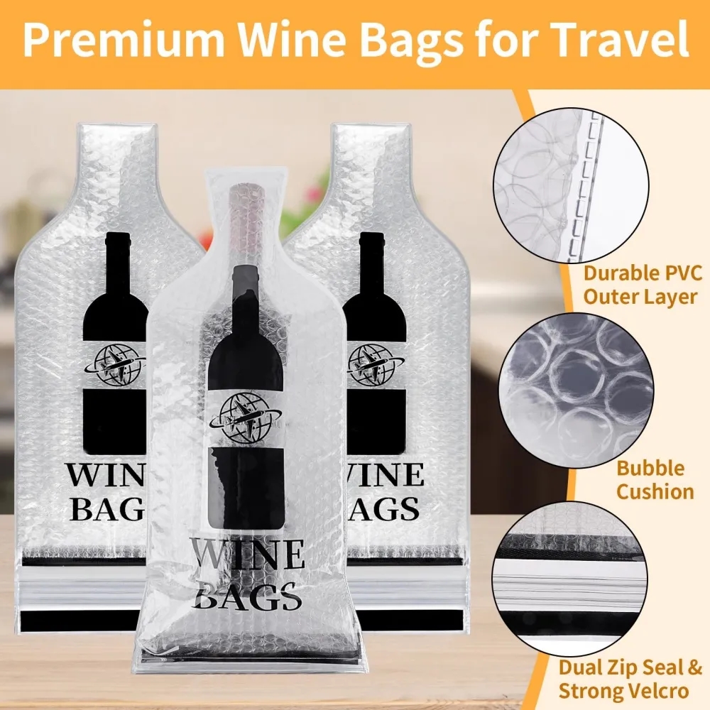 Leakproof Wine Bottle Travel Sleeve 12