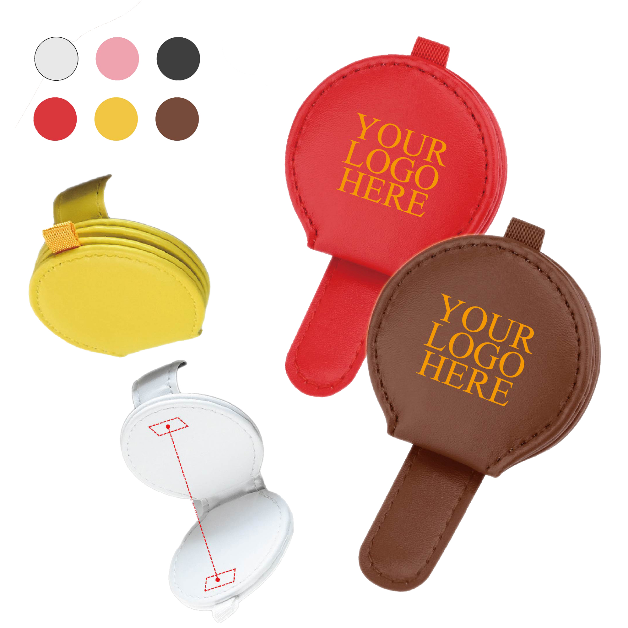 Automotive PU Leather Eyeglass Holder Clip 2