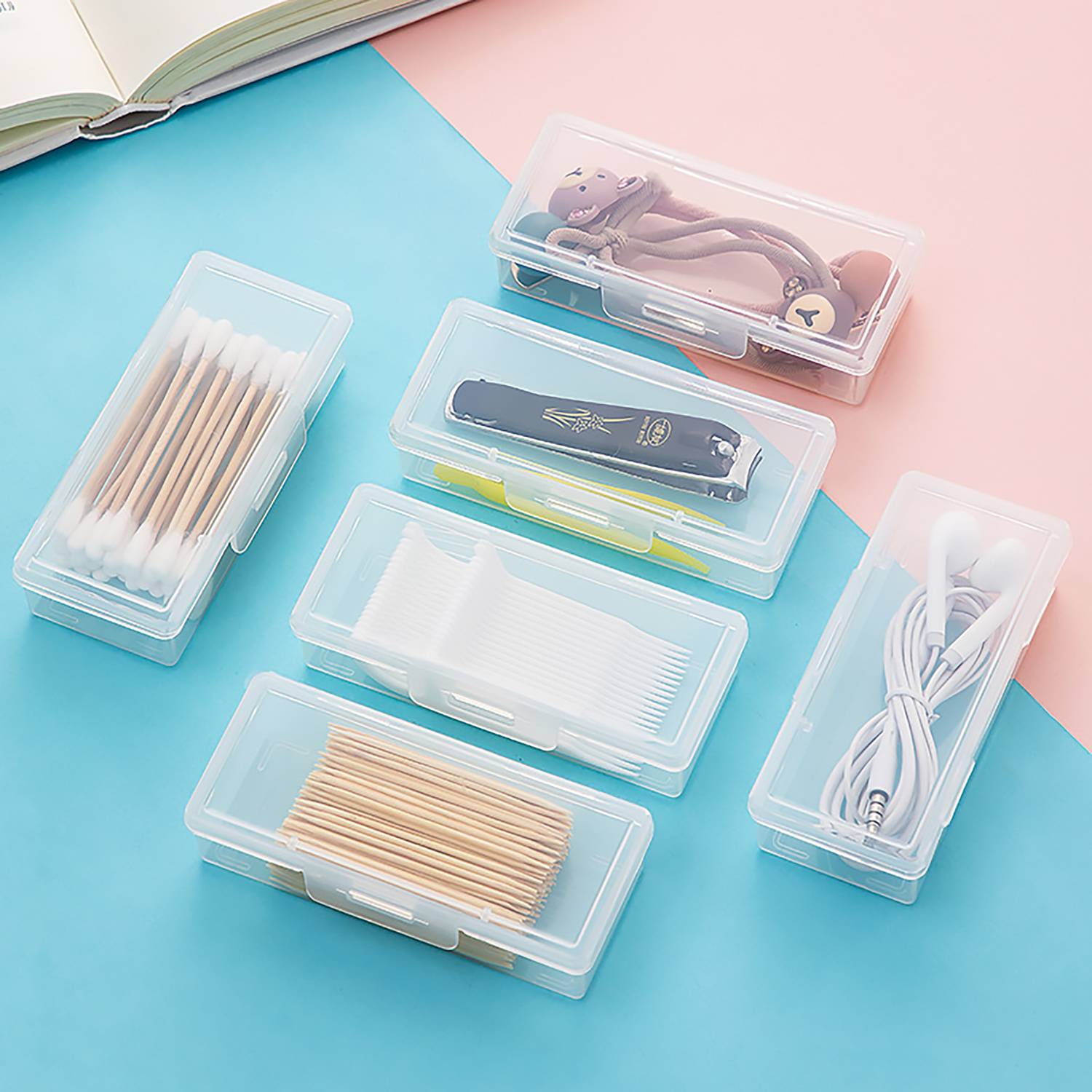 Portable Small Plastic Storage Organizer Containers w/ Lid 7