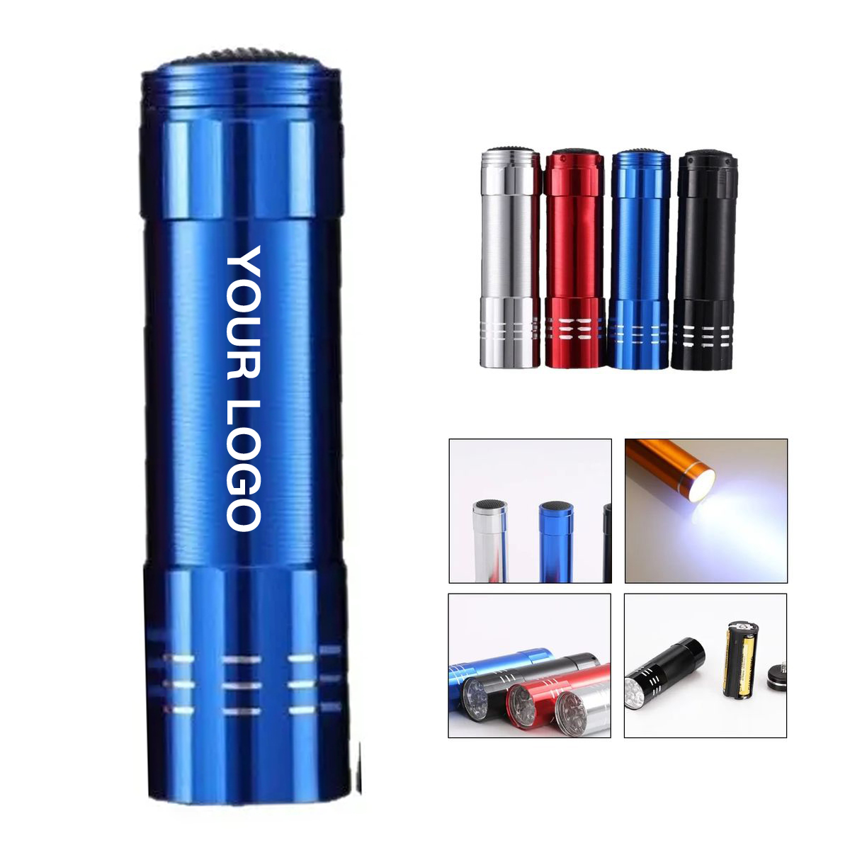 Aluminum LED Camping Flashlight with 9 Light Beads 3