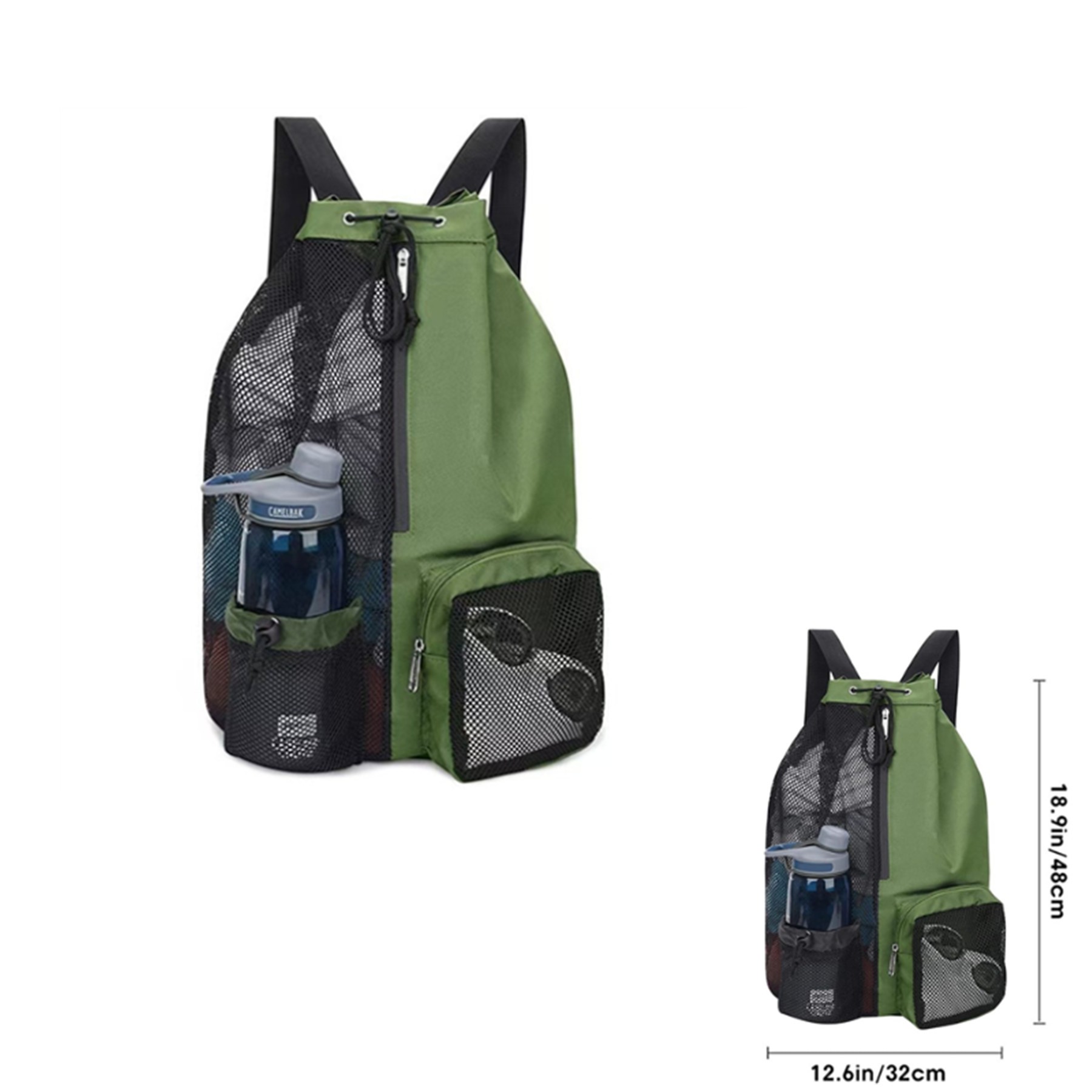 Waterproof Mesh Drawstring Sports Backpack 3