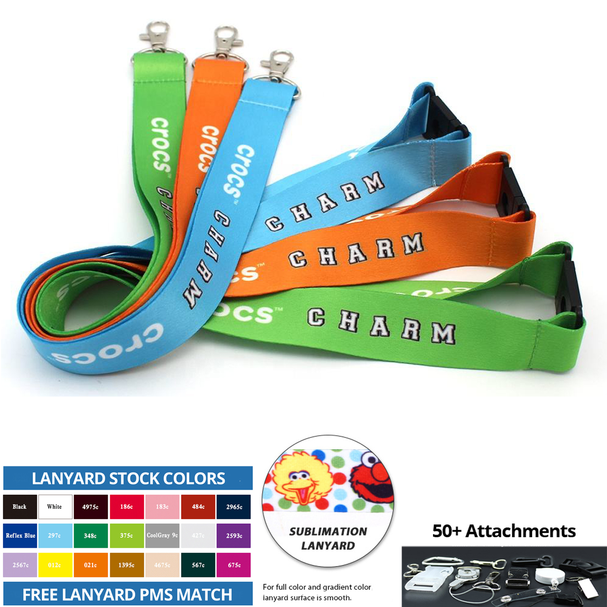 Custom 3/4" Polyester Lanyard - Full Color 3