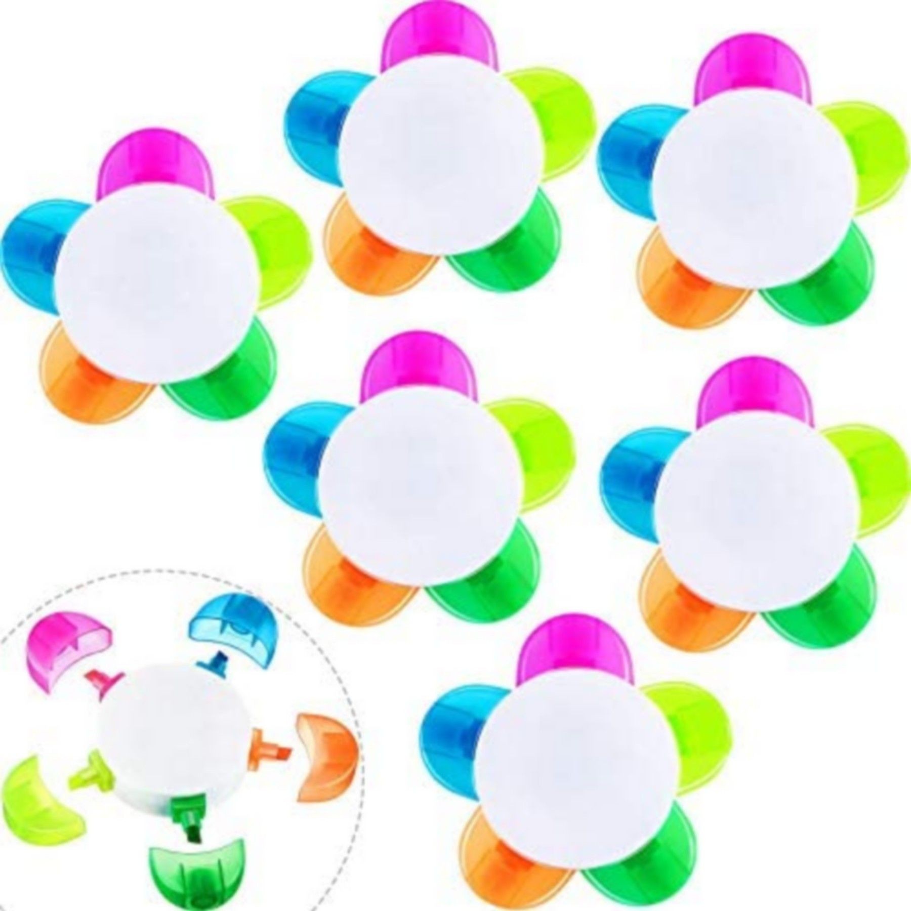 5-In-1 Fluorescent Pens Flower Shape Highlighter Pens 1