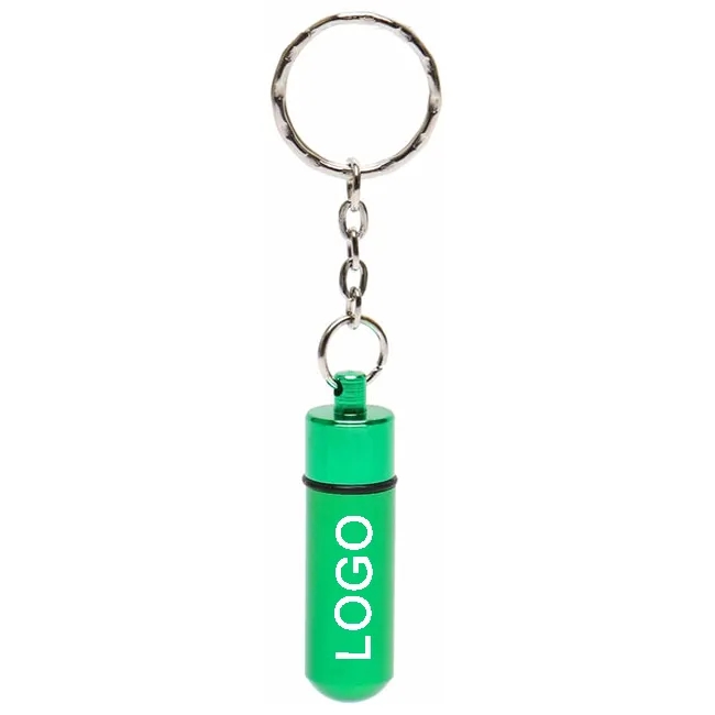 Small Aluminum Pill Tube Keychain 5