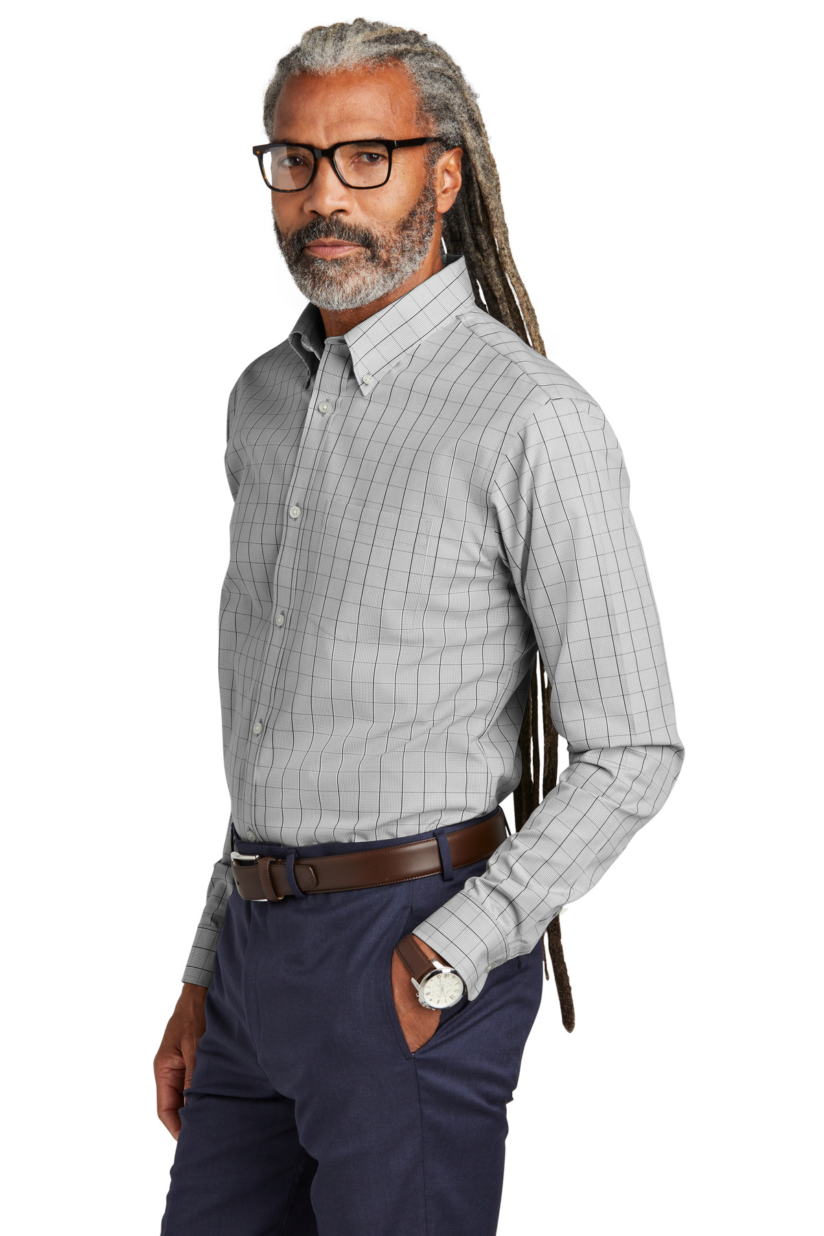 Brooks Brothers Wrinkle-Free Stretch Patterned Shirt BB18008 14