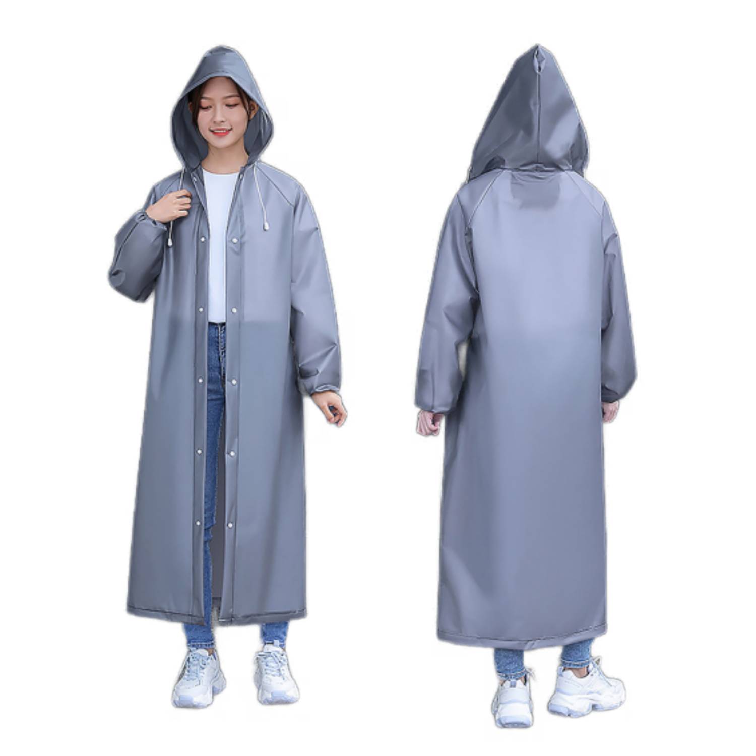Reusable Raincoat with Hood 4