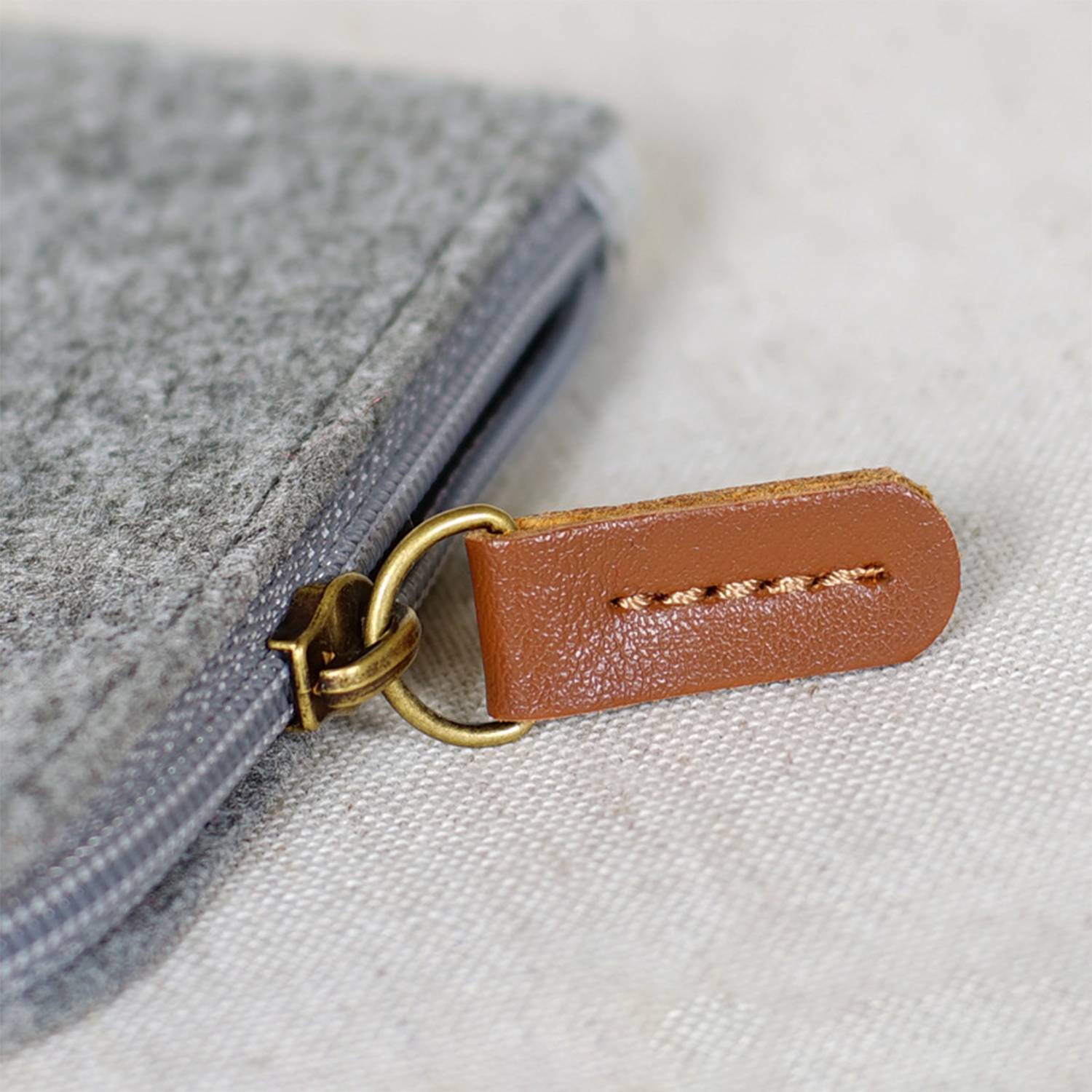 Zippered Felt Fabric Coin Purse 5