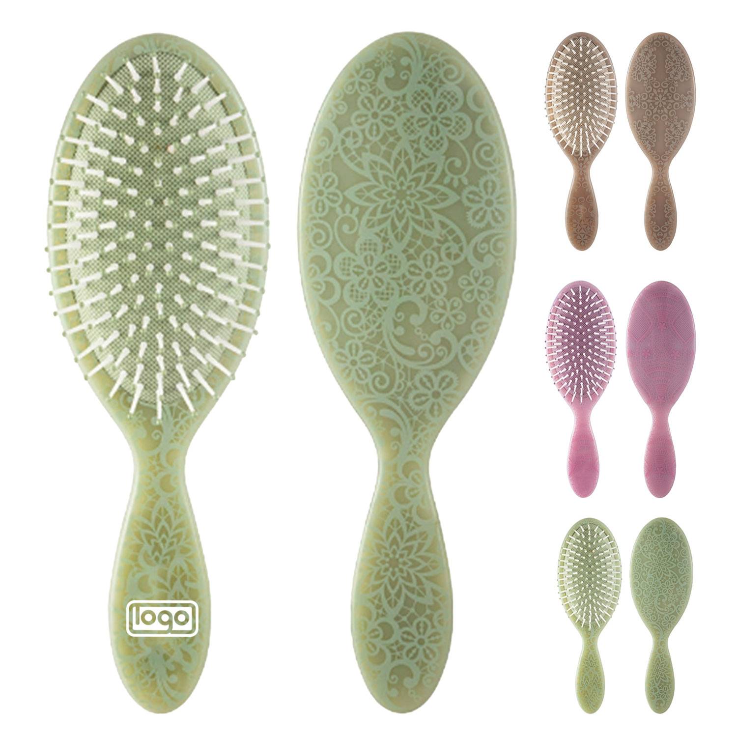Totem Print Oval Hair Brush - Women's Massage Comb 1