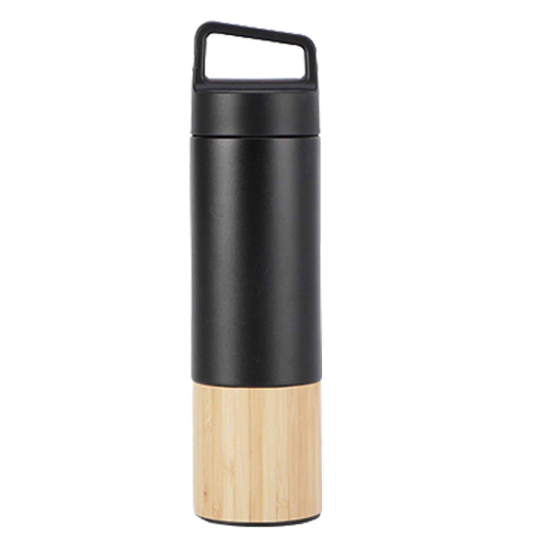 18Oz Bamboo Insulated Bottle With Attached Handle 4