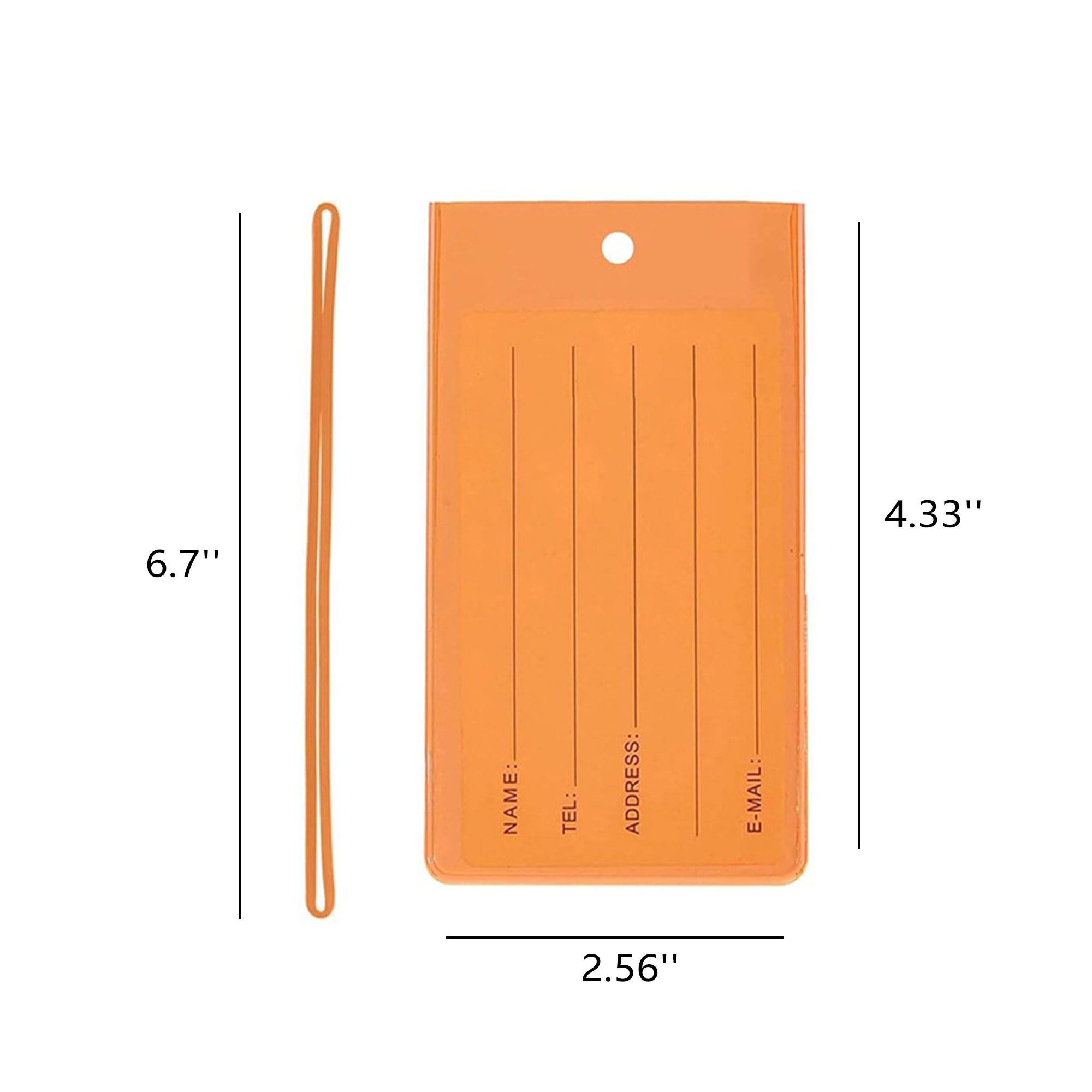 PVC Luggage Tag Baggage Identification Hanging Label 3