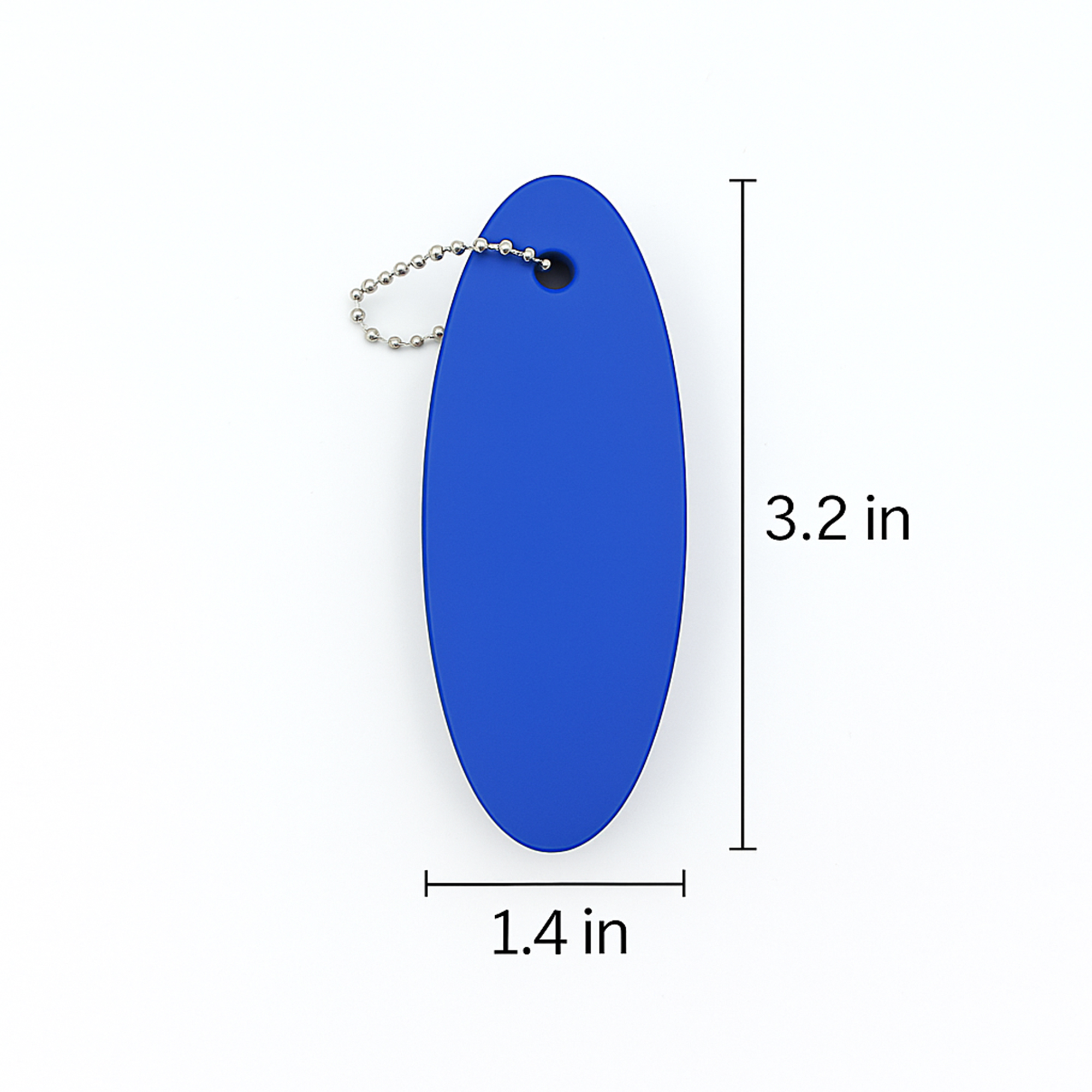 Oval PU Foam Floating Keychain 10