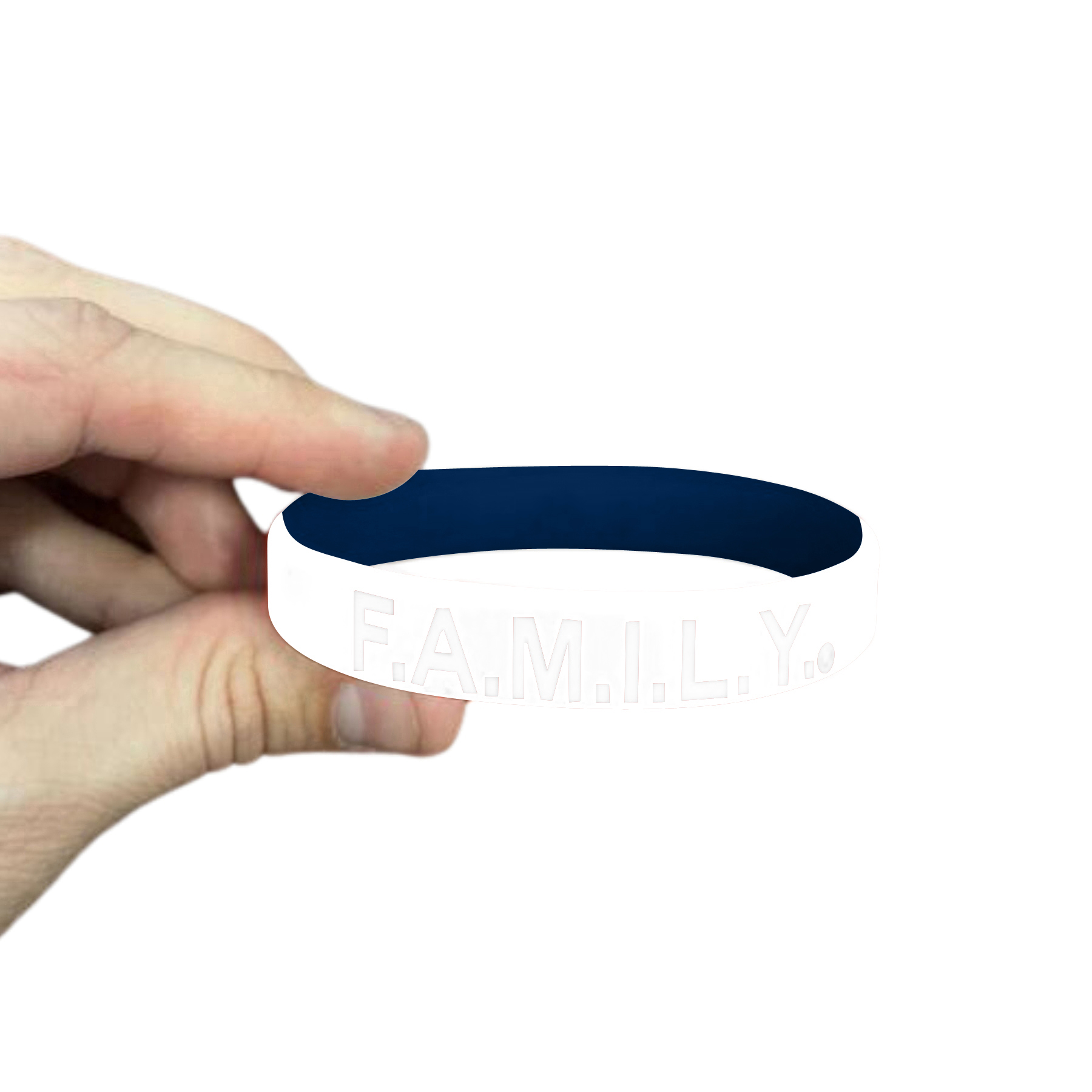 1/2" Rush Laser Debossed Silicone Wristbands 2 ply 19