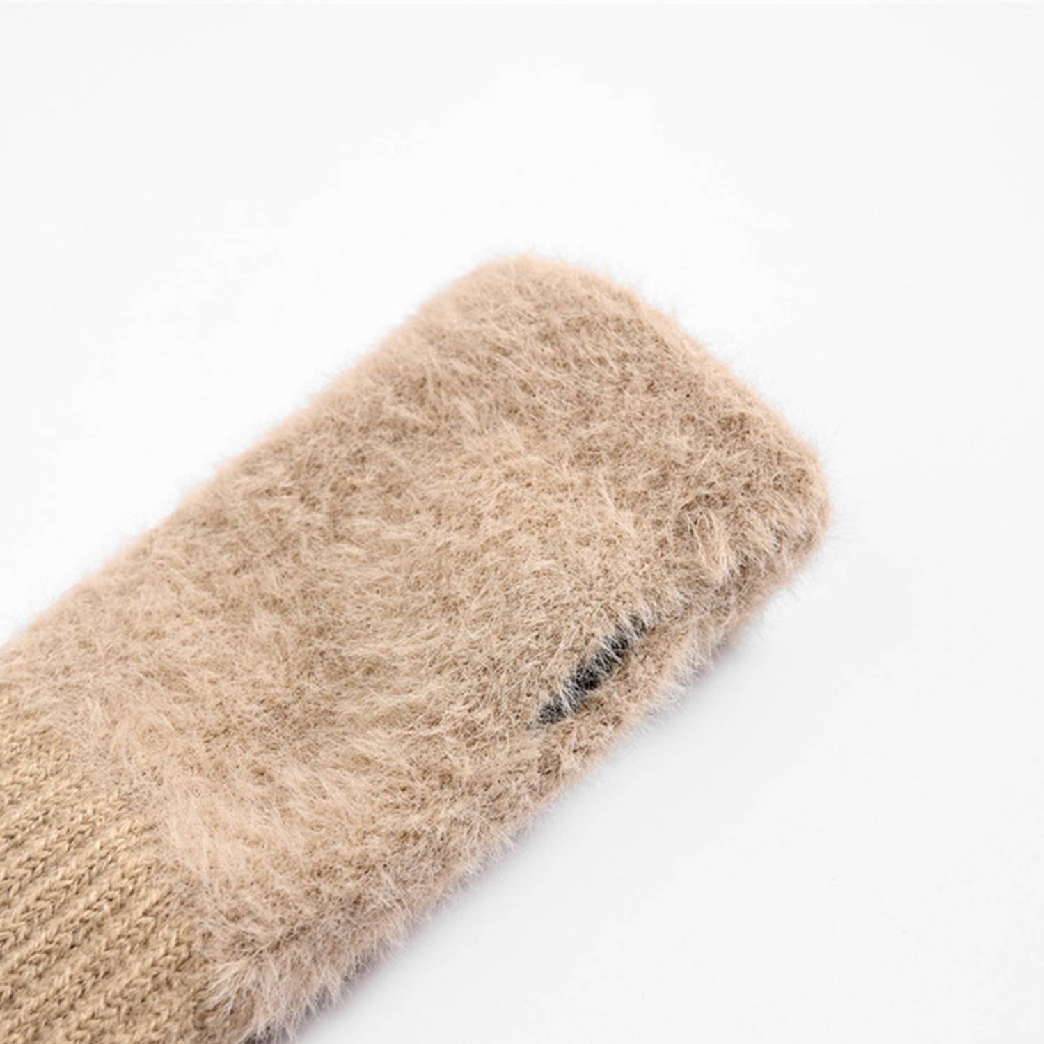 Winter Faux Fur Arm Warmers Fingerless Gloves 6