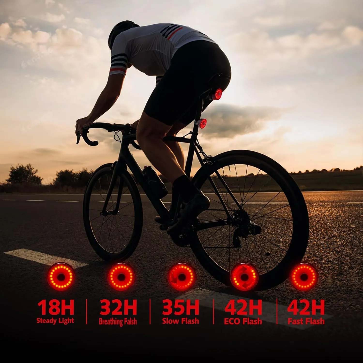 Night Aluminum Alloy LED Bicycle Light 7