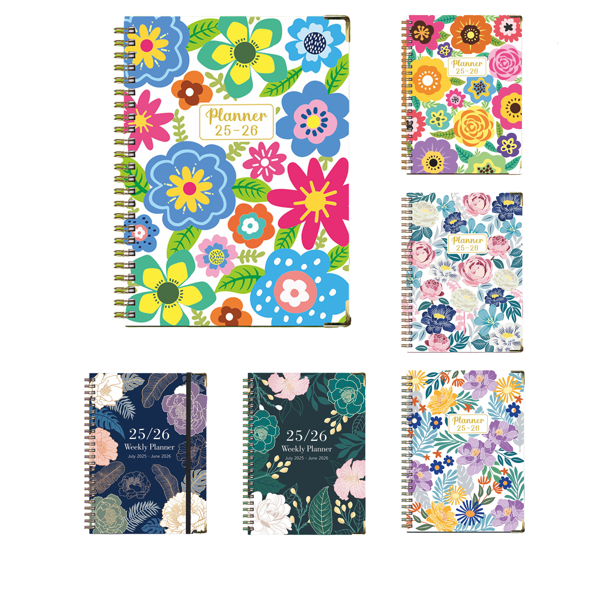 Spiral Notebook English Planner 2025-2026 2
