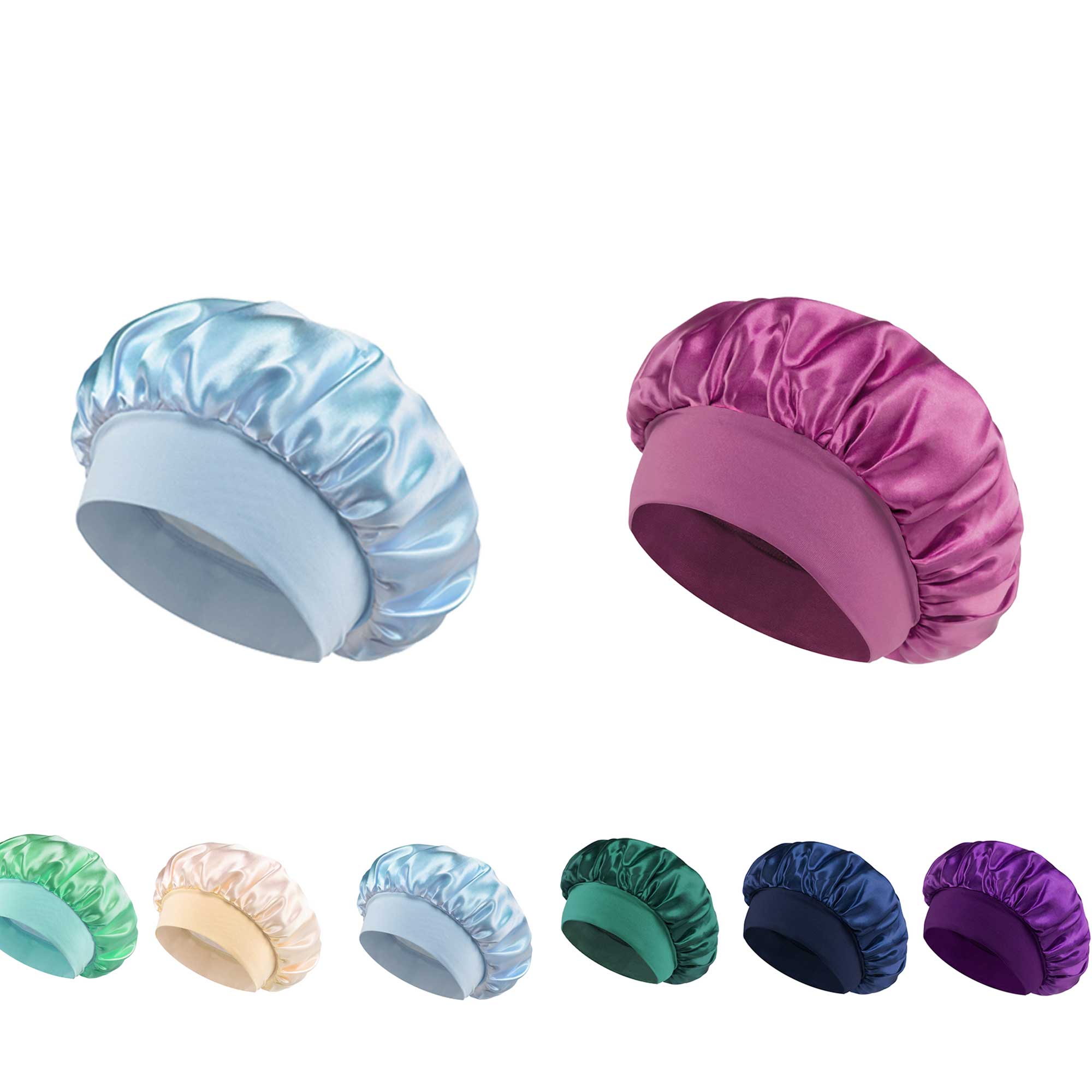 Comfortable Adjustable Elastic Shower Cap 2