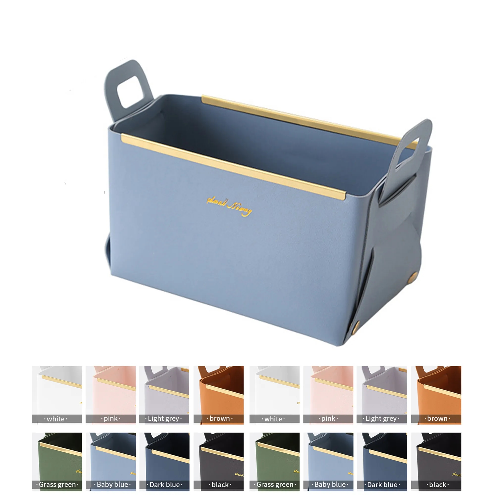 Leather Foldable Storage Basket 5