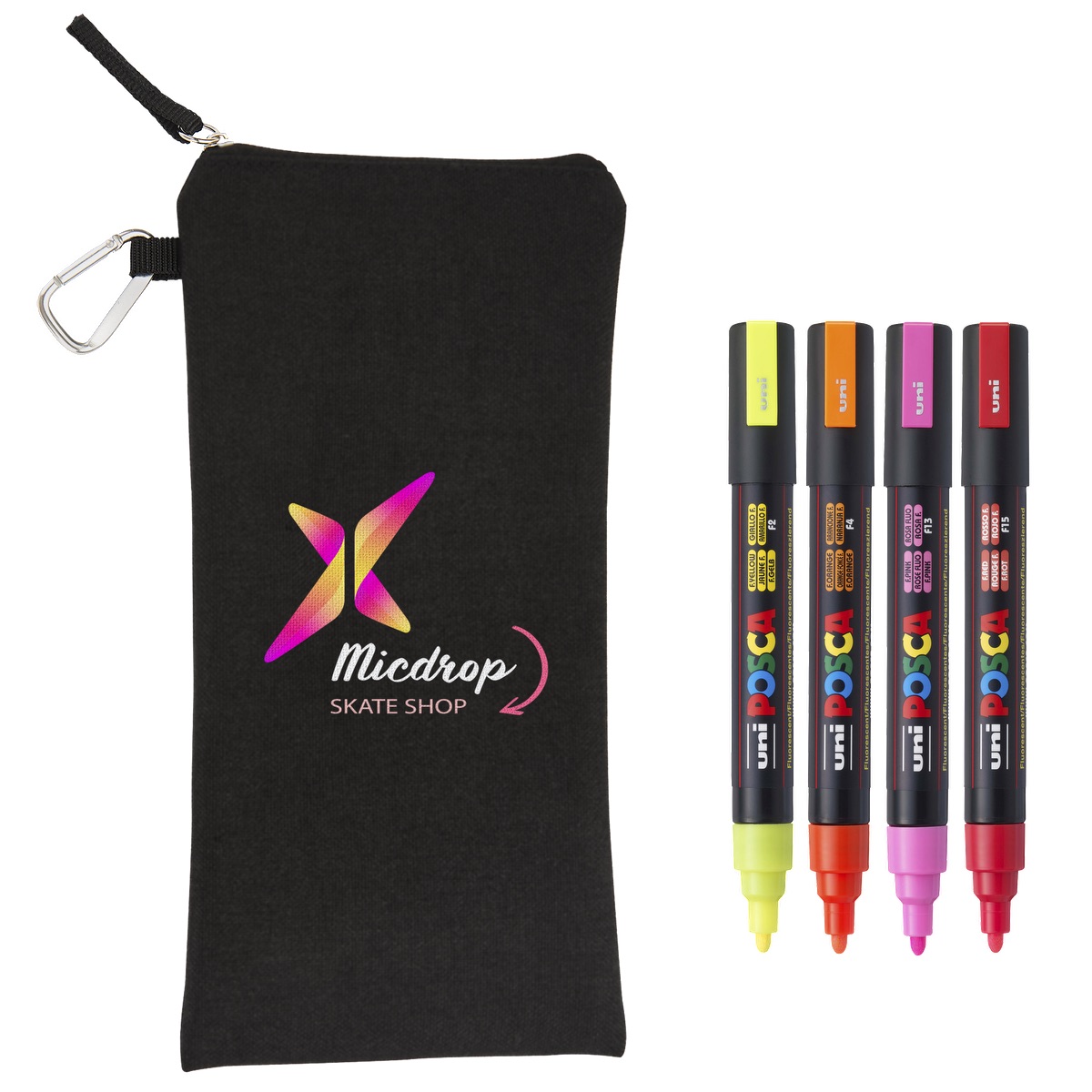 POSCA 4 Piece Neon Marker Set with Bag