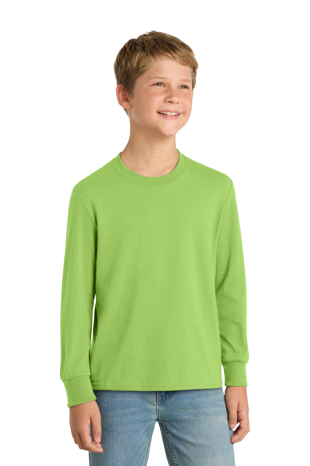 Port & Co Youth Long Sleeve Core Cotton Tee. PC54YLS 137