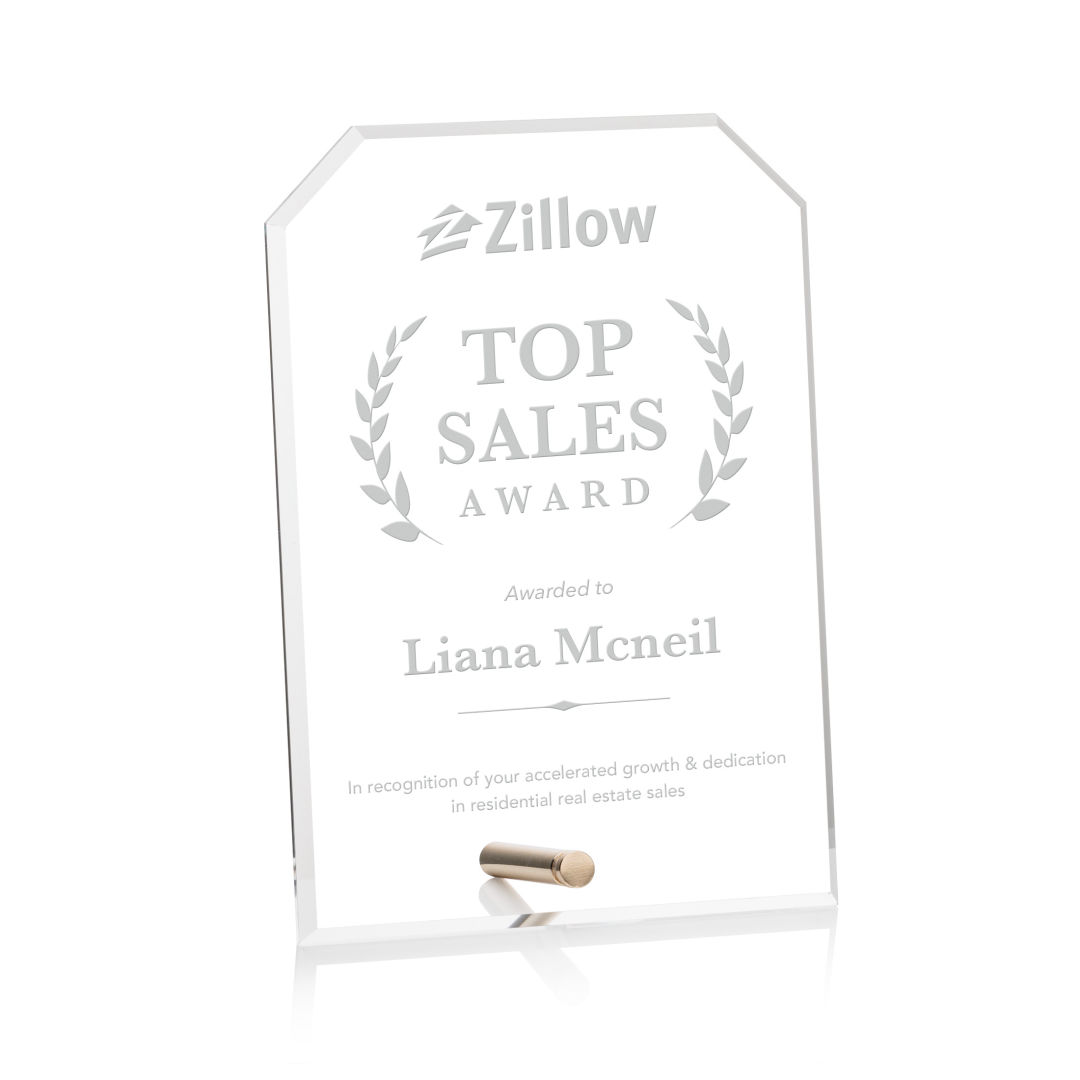 Polaris Clipped Rectangle Award - Gold 7