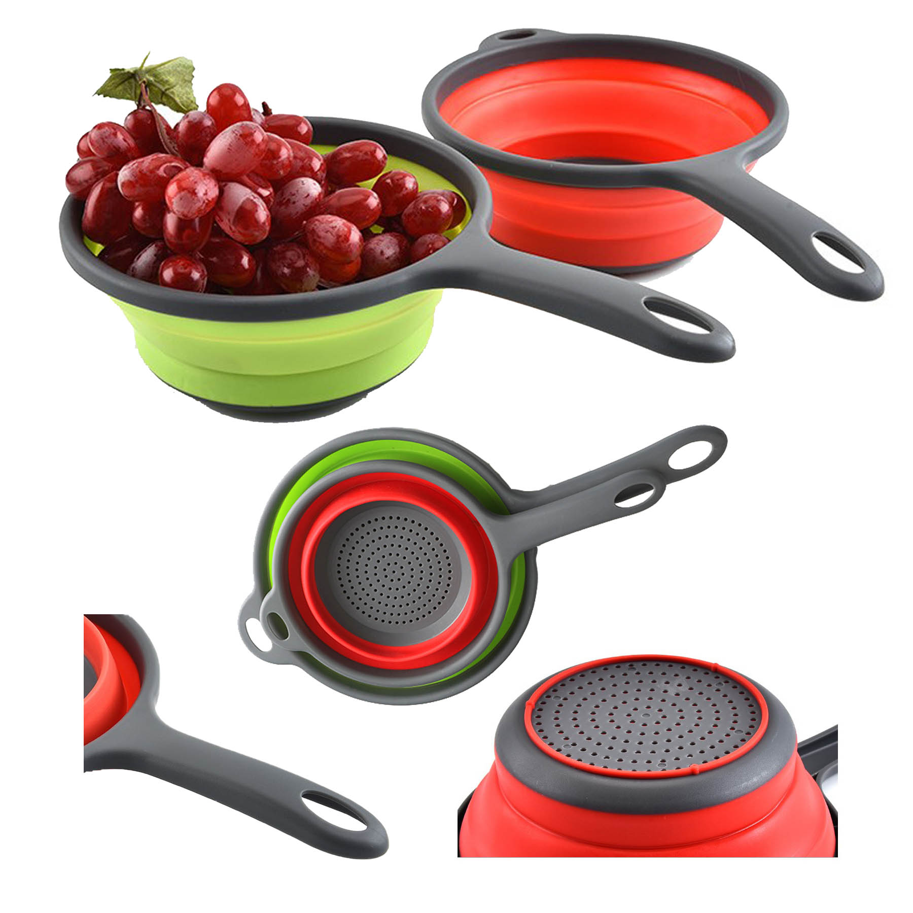 Foldable Fruit Vegetable Basket With Grib 1