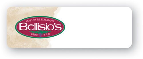 Screen Printed Poly Name Badge (1"X3") Rectangle