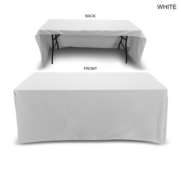 24Hr Express Ship - 6' LazerCut 3-Sided Sublimated Tablecloth, Drape Style, Open Back 6