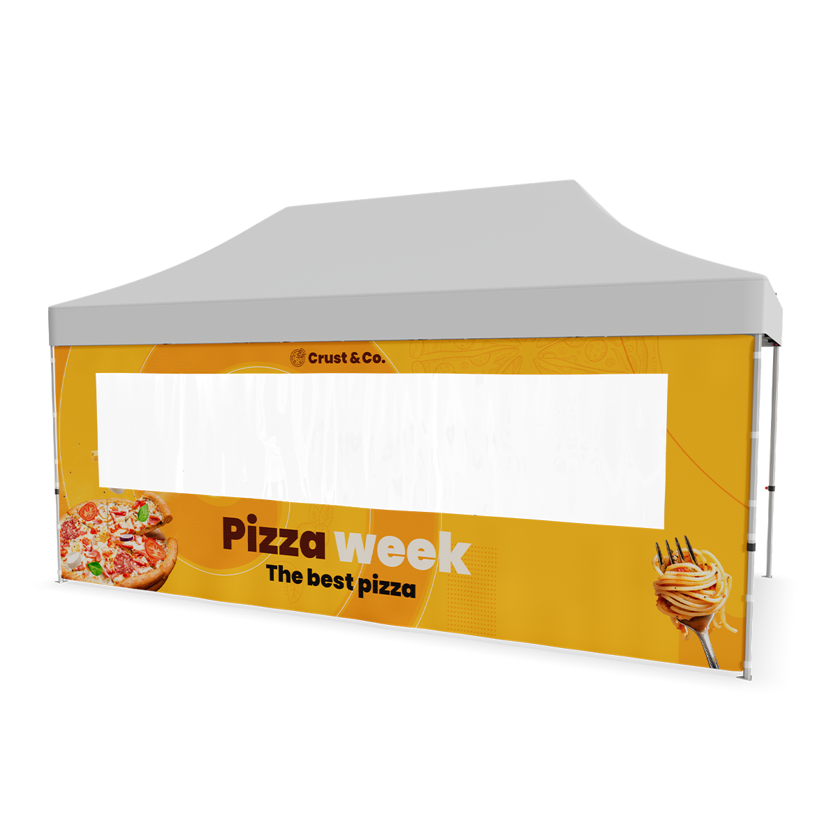 20ft Full Tent Wall Only w/Single Window - 2 Side Imprint 5
