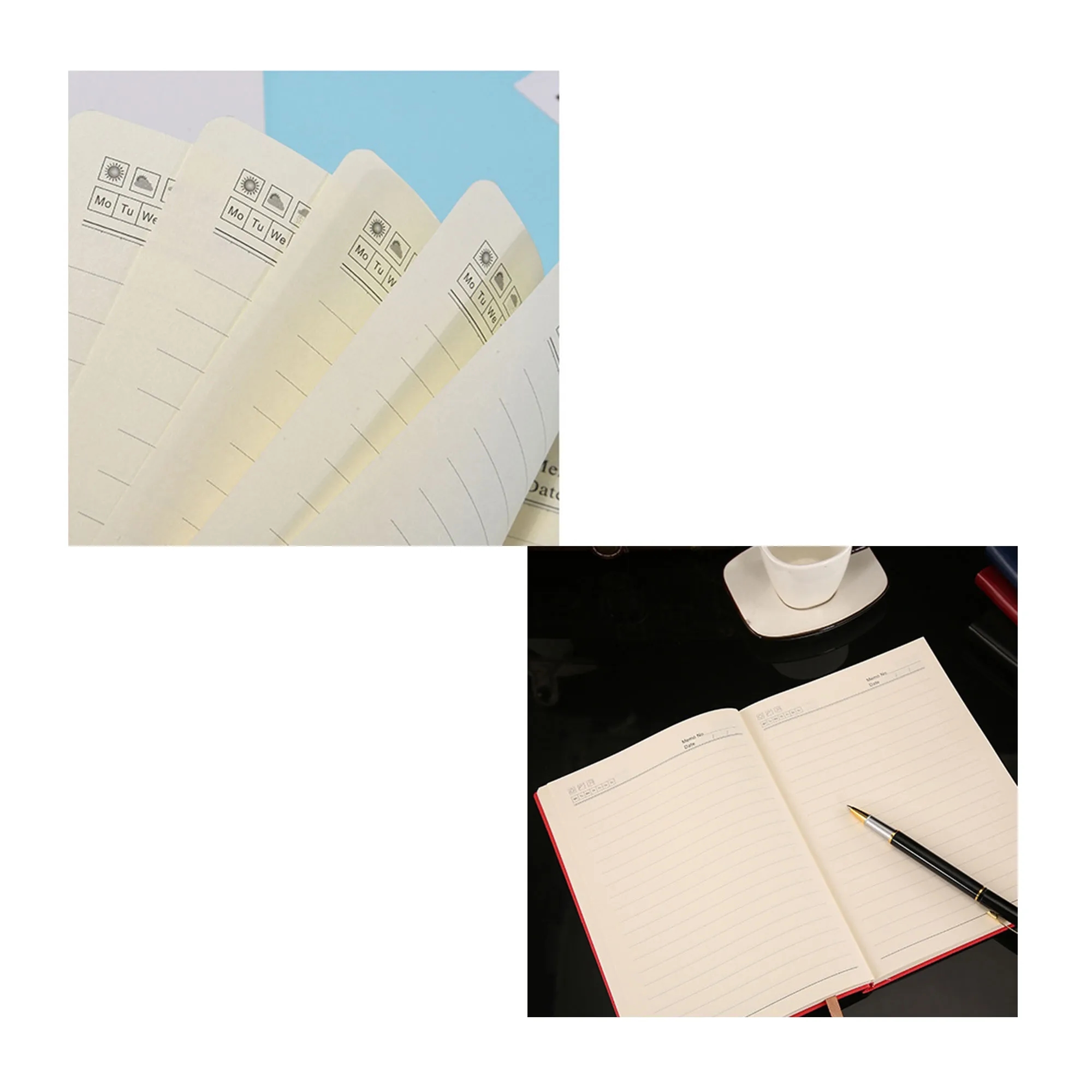 PU Leather A5 Notebook Woodfree Paper 4