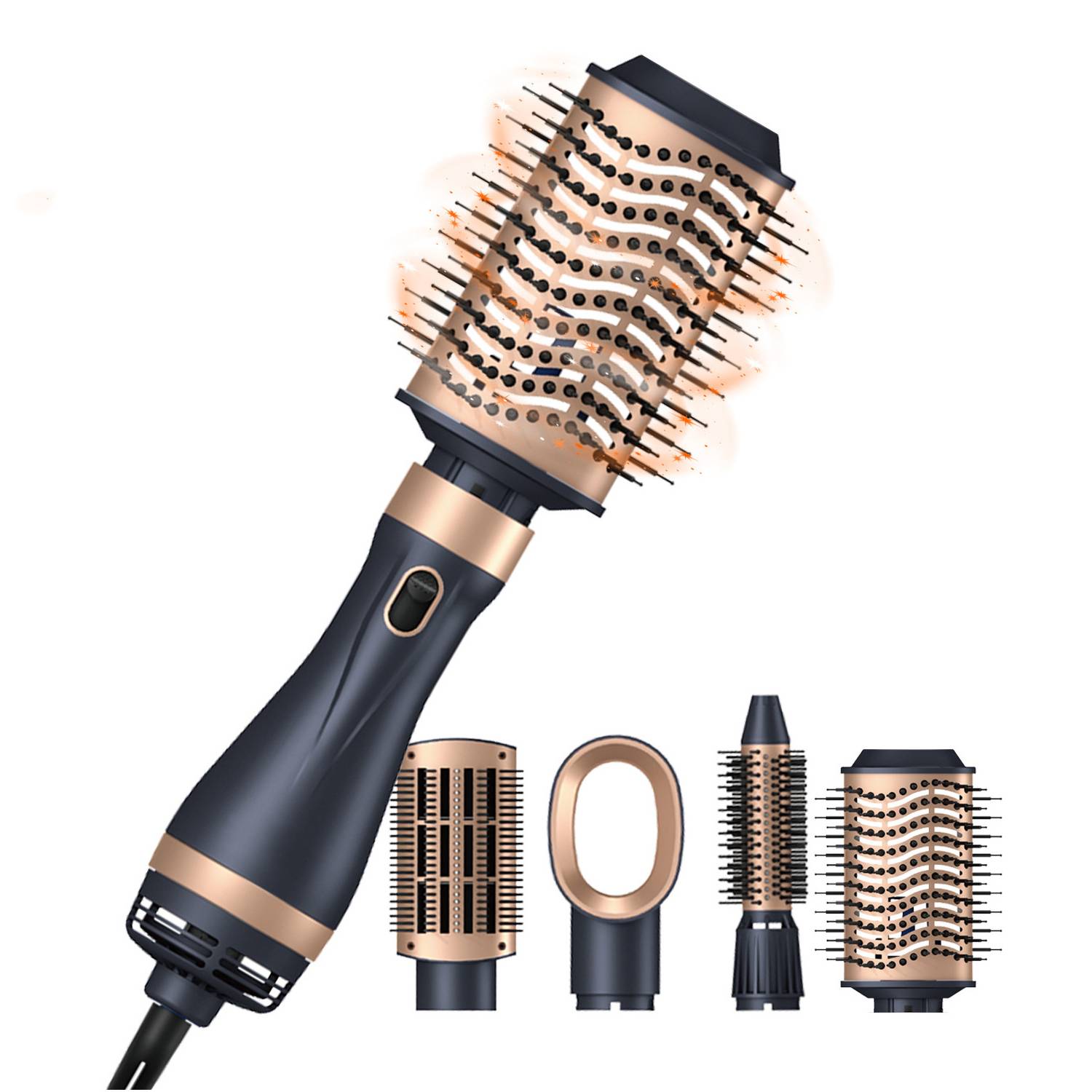 4 in 1 Multifunction Hot Air Hair Brush Dryer Straight Curl 2