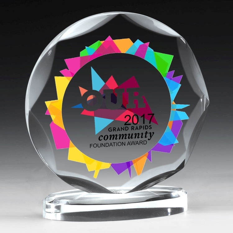 Round Scalloped Award - 4 Color Process 4