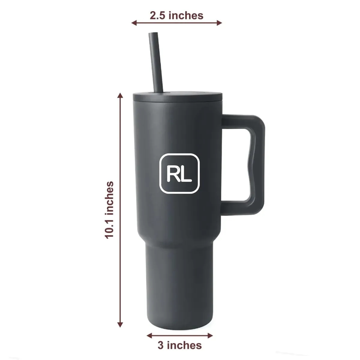 40oz Stainless Steel Insulated Tumbler w/ Handle and Straw 3