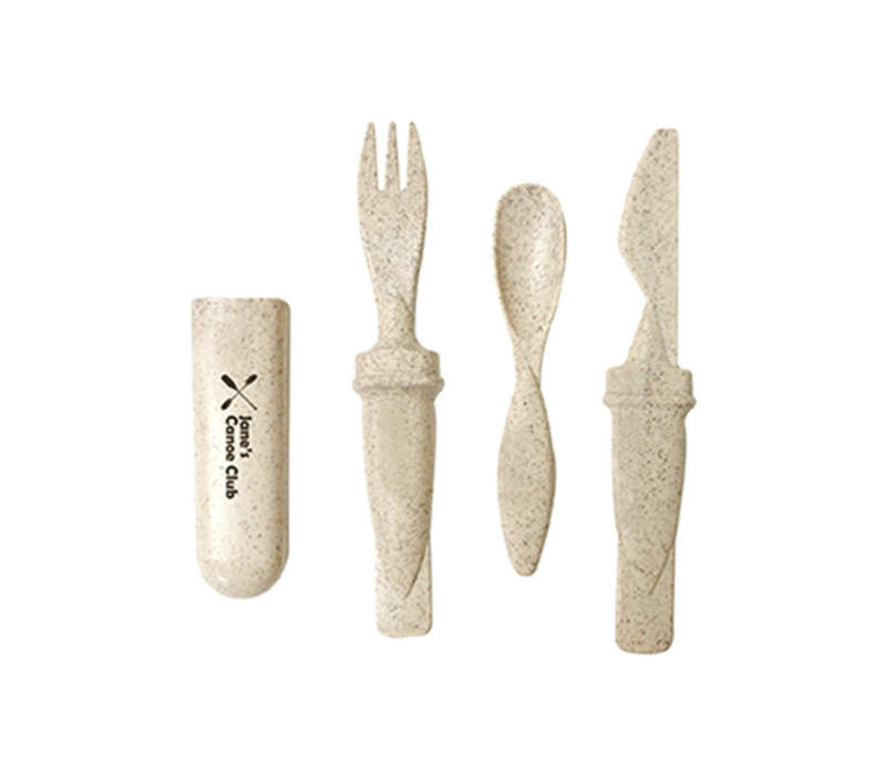 4-in-1 Eco-friendly Wheat Fiber Cutlery Set 1