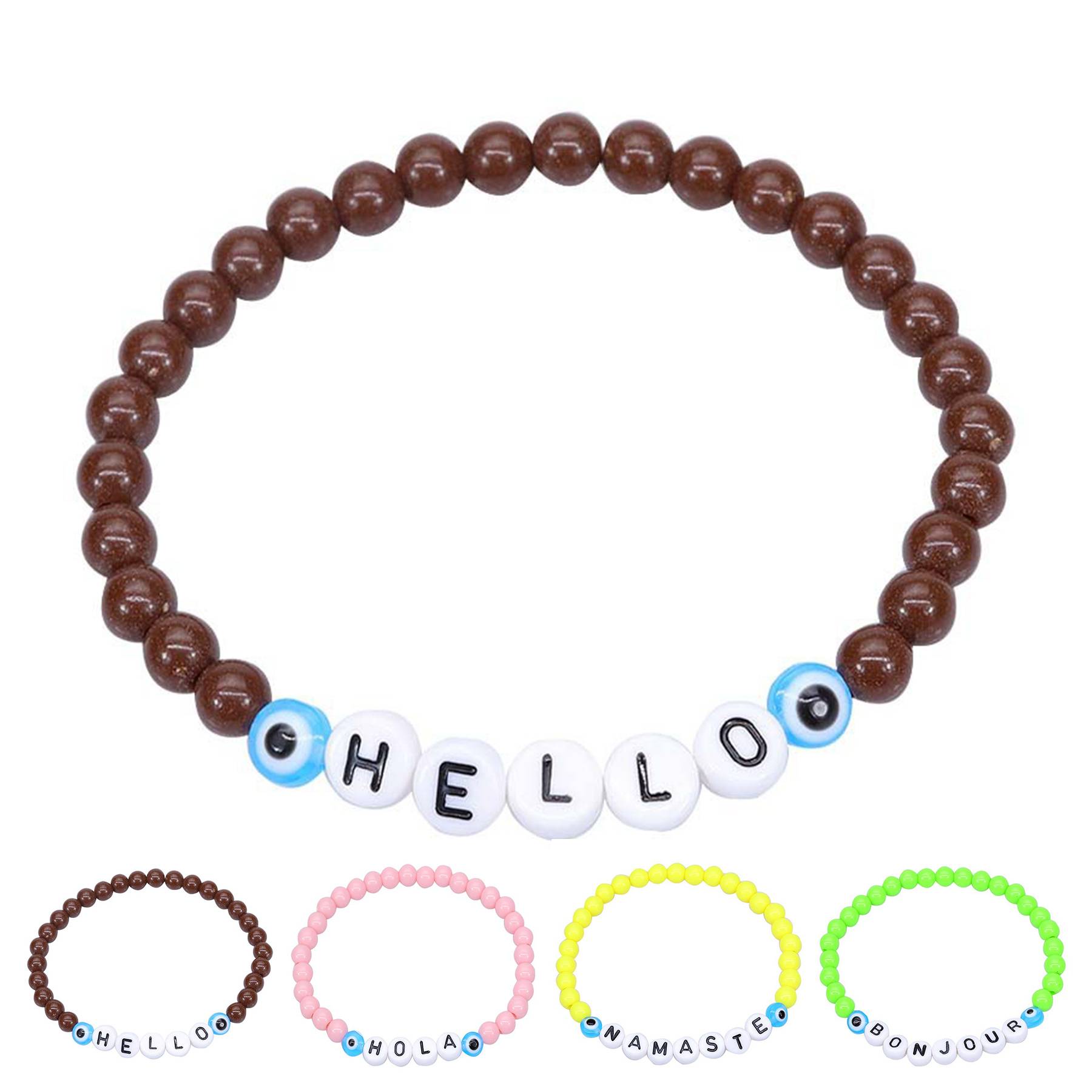 Plastic Handmade fashion letter beaded bracelet 4