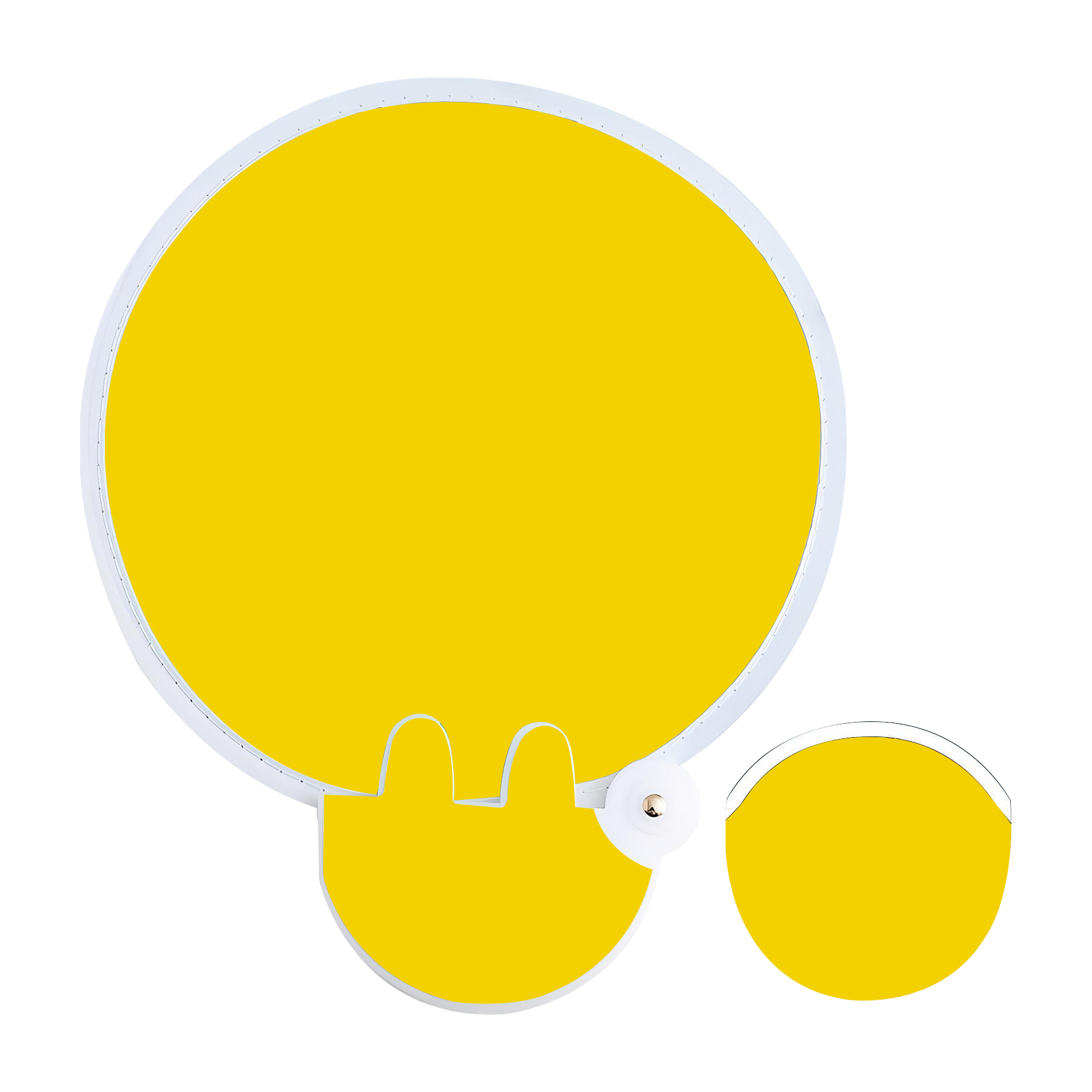 Full Color Foldable Polyester Fan With Handle & Pouch 8