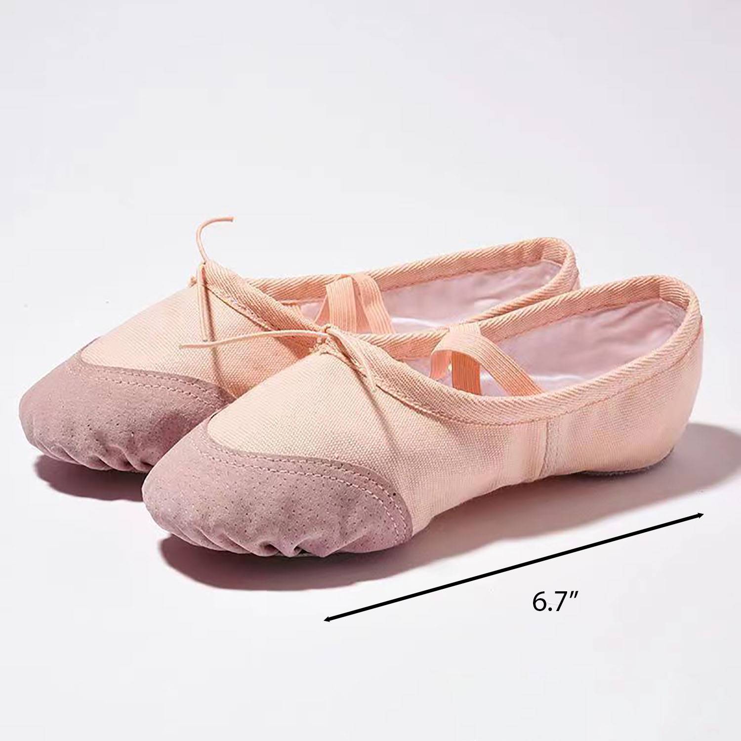 Canvas Ballet Shoes W/ Leather Toe 4