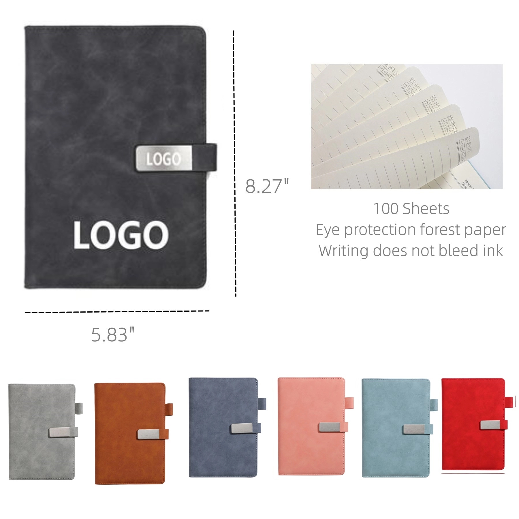 A5 Notebook With Magnetic Buckle Closure 2