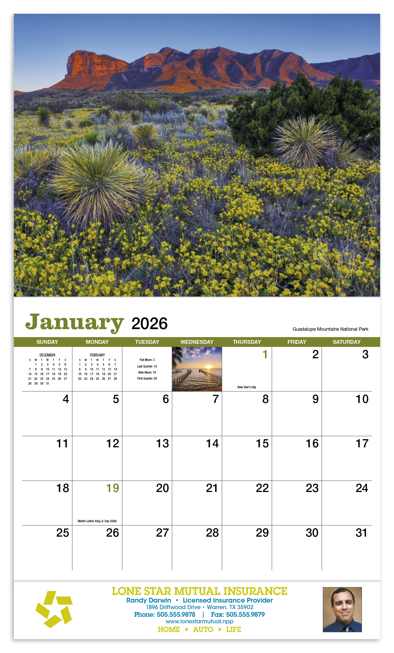 HotLine® Products Texas Appointment Calendar - Stapled 31