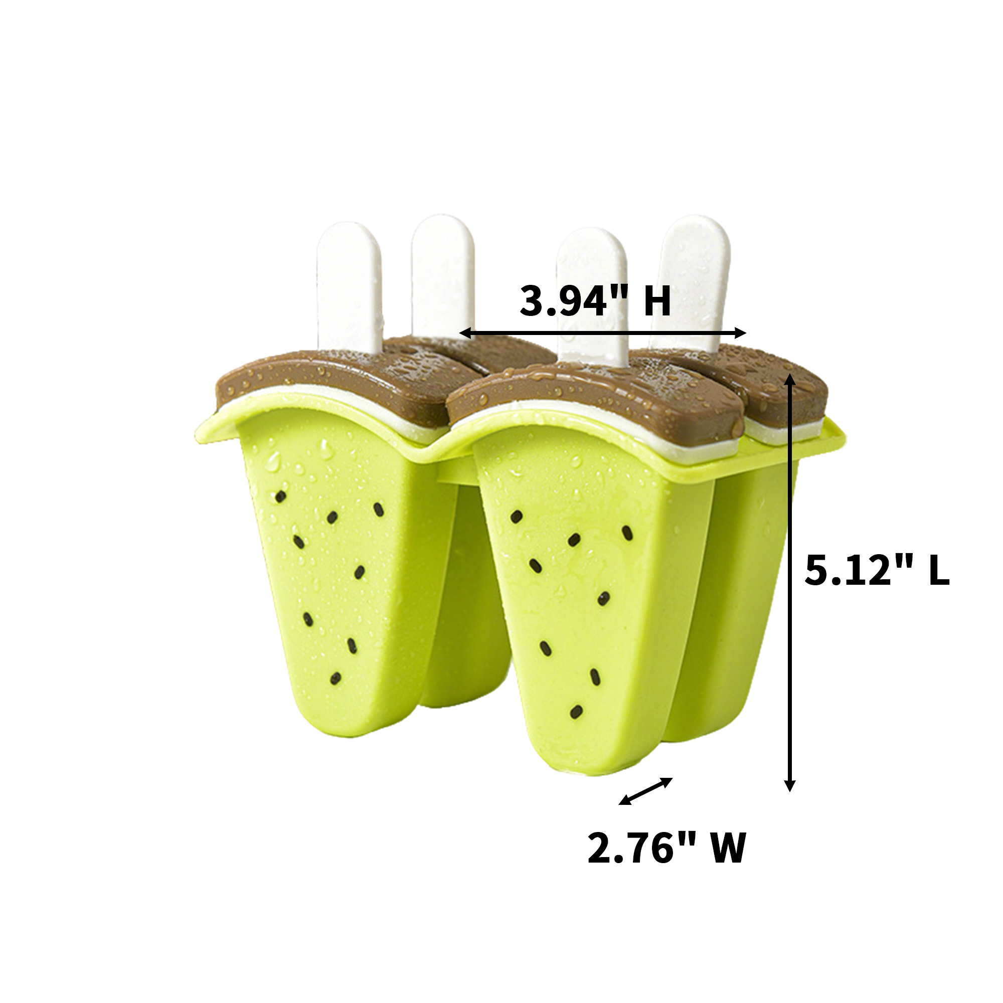 Watermelon Shape Freezer Pop Mold With Protective Lid 5