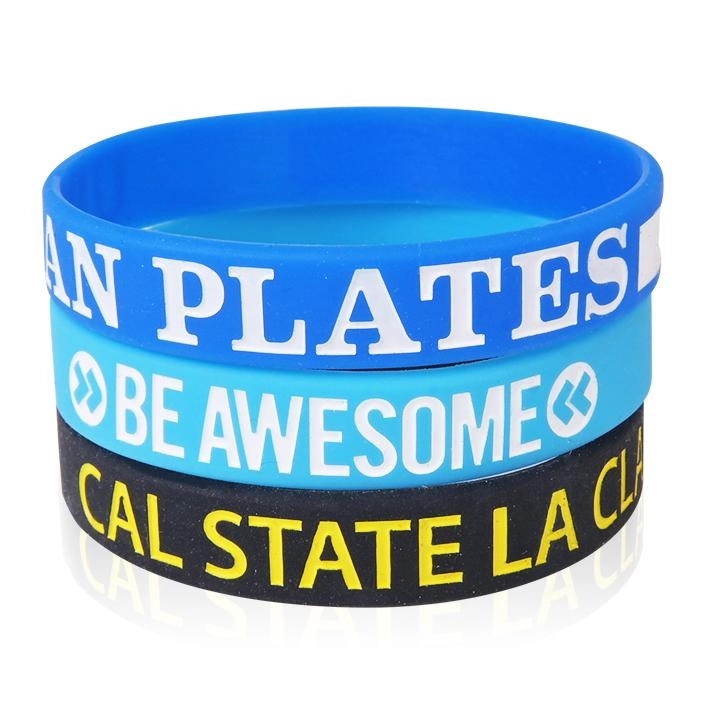 1/2" Color Filled Silcone Wristbands 3