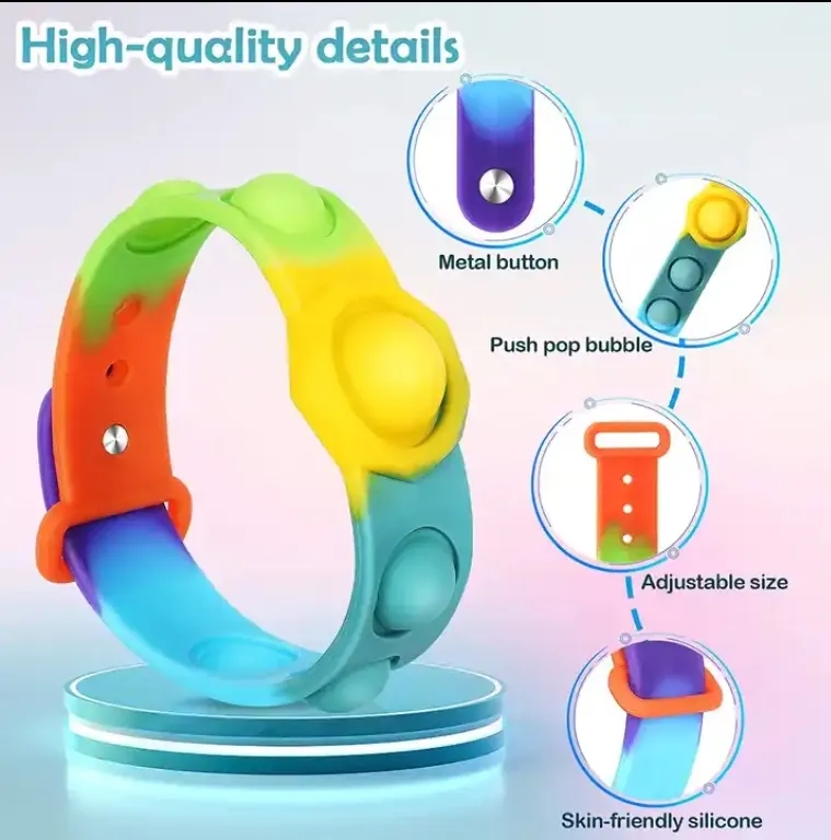 Silicone Stress Relief Bubble Wristband 4
